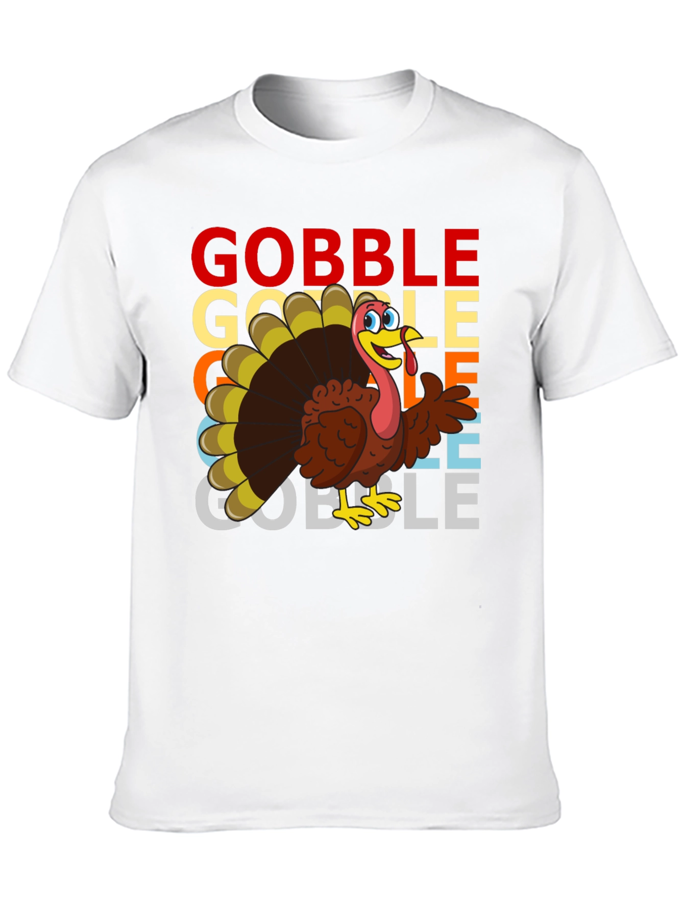 Gobble Turkey Graphic T-Shirt