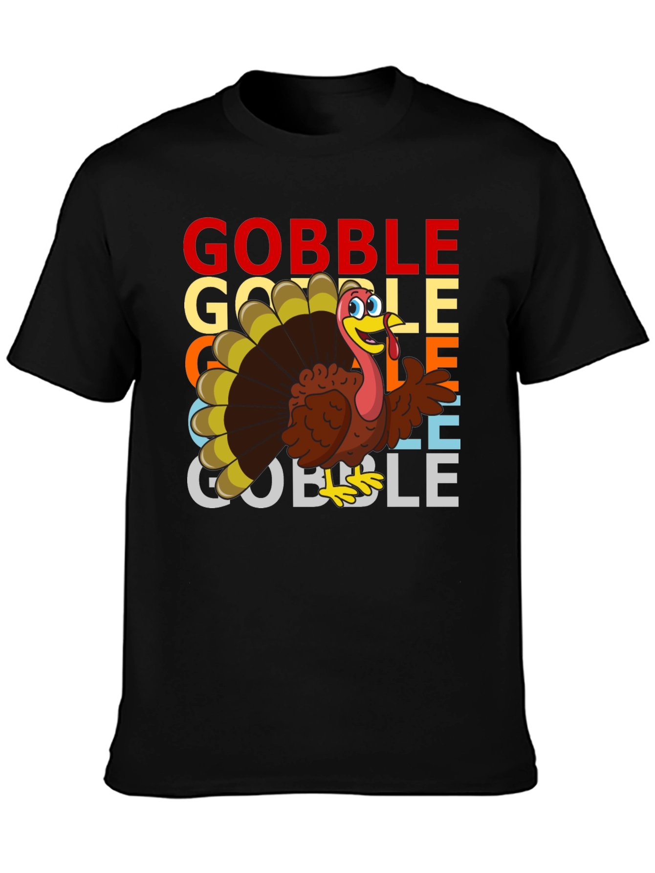Gobble Turkey Graphic T-Shirt