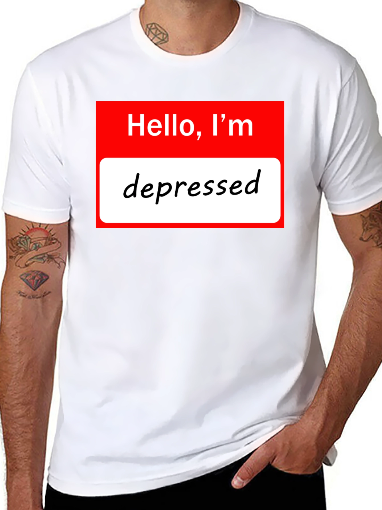 Depressed Intro T-Shirt: Funny Novelty Tee