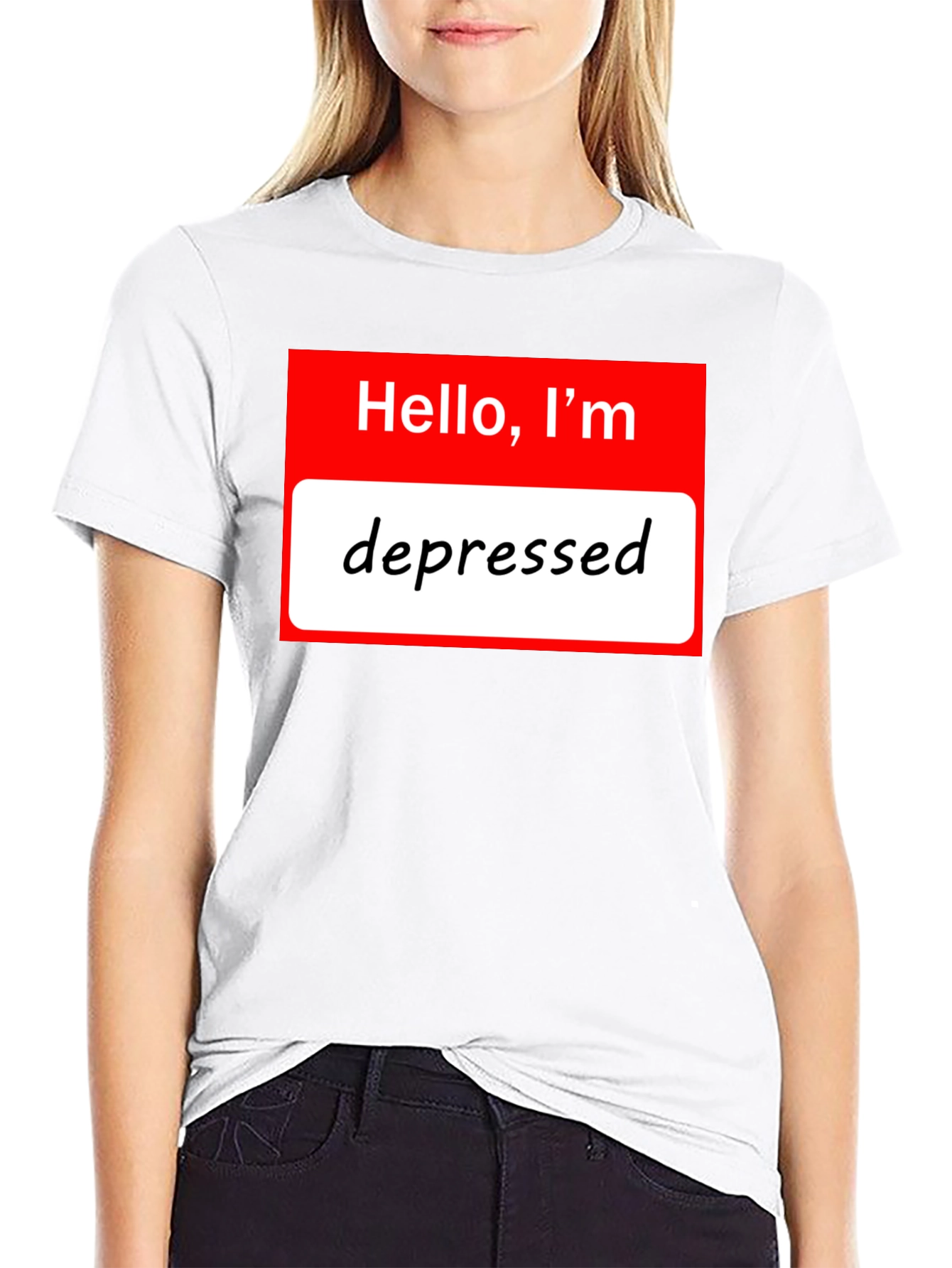 Depressed Intro T-Shirt: Funny Novelty Tee