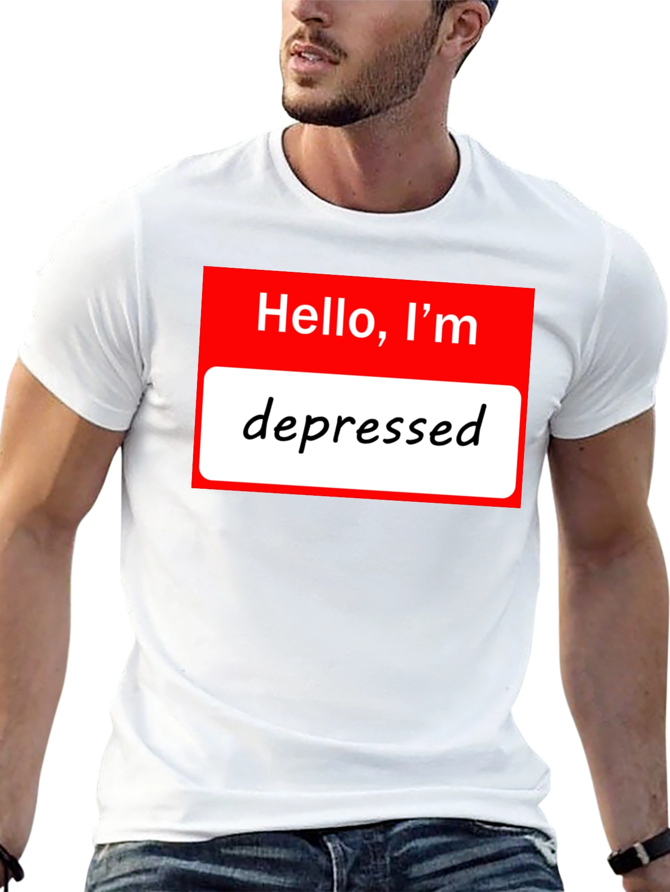 Depressed Intro T-Shirt: Funny Novelty Tee