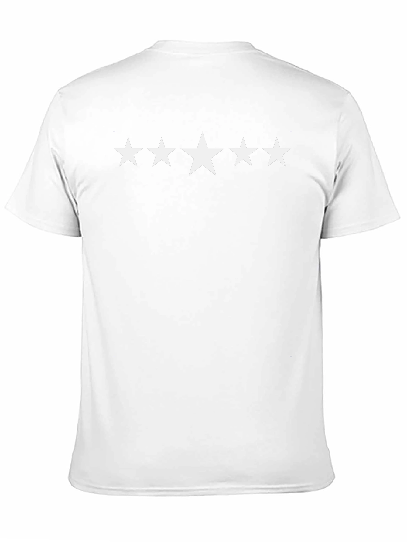 5 Star Black Cotton T-Shirt - Casual Style