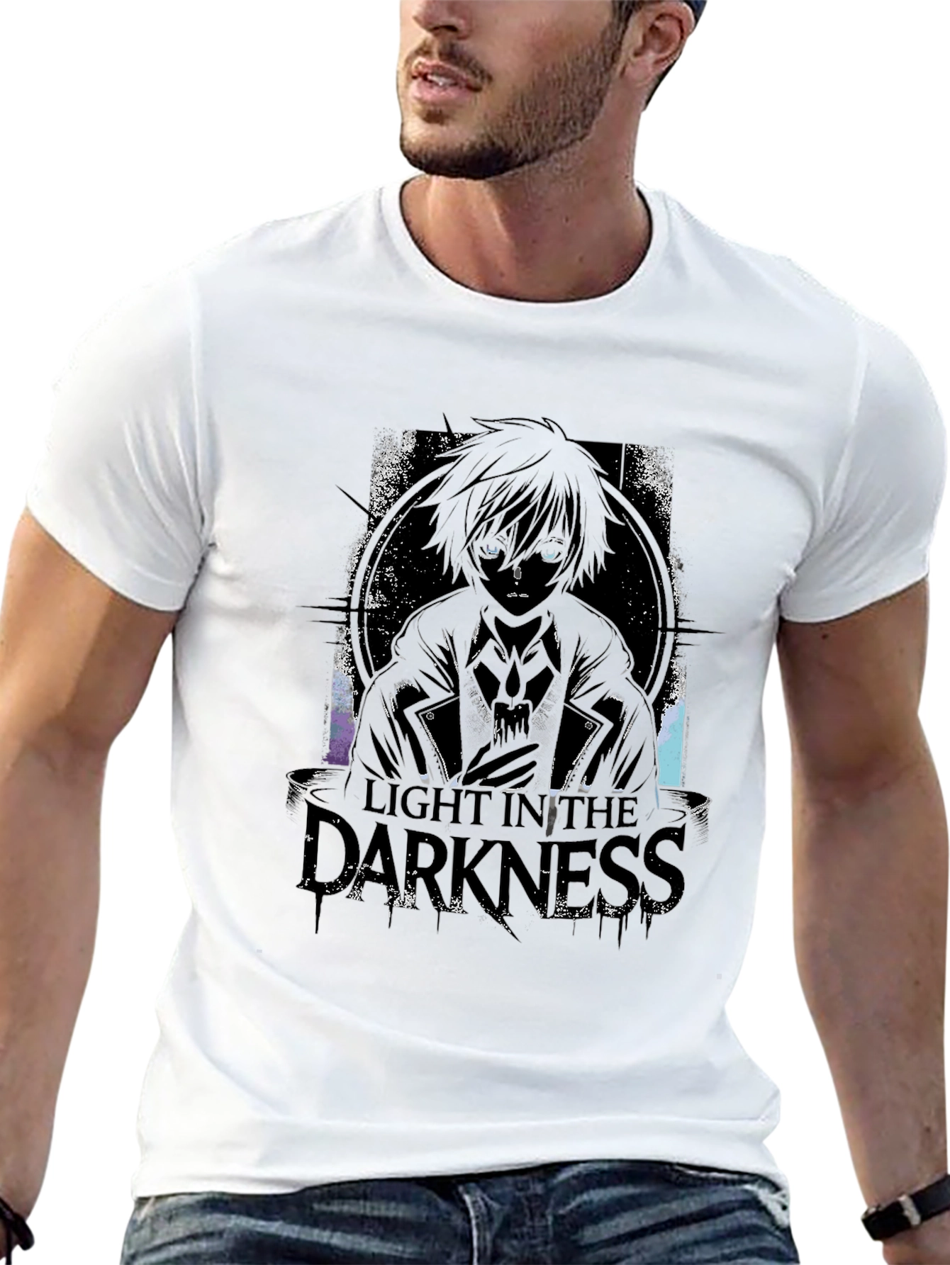 Anime Graphic Tee - Light in the Darkness
