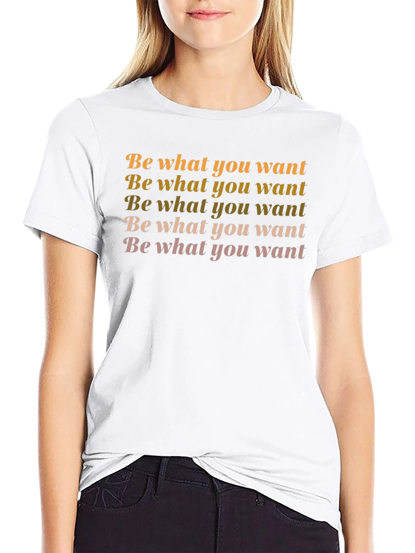 Be What You Want Black Graphic T-Shirt