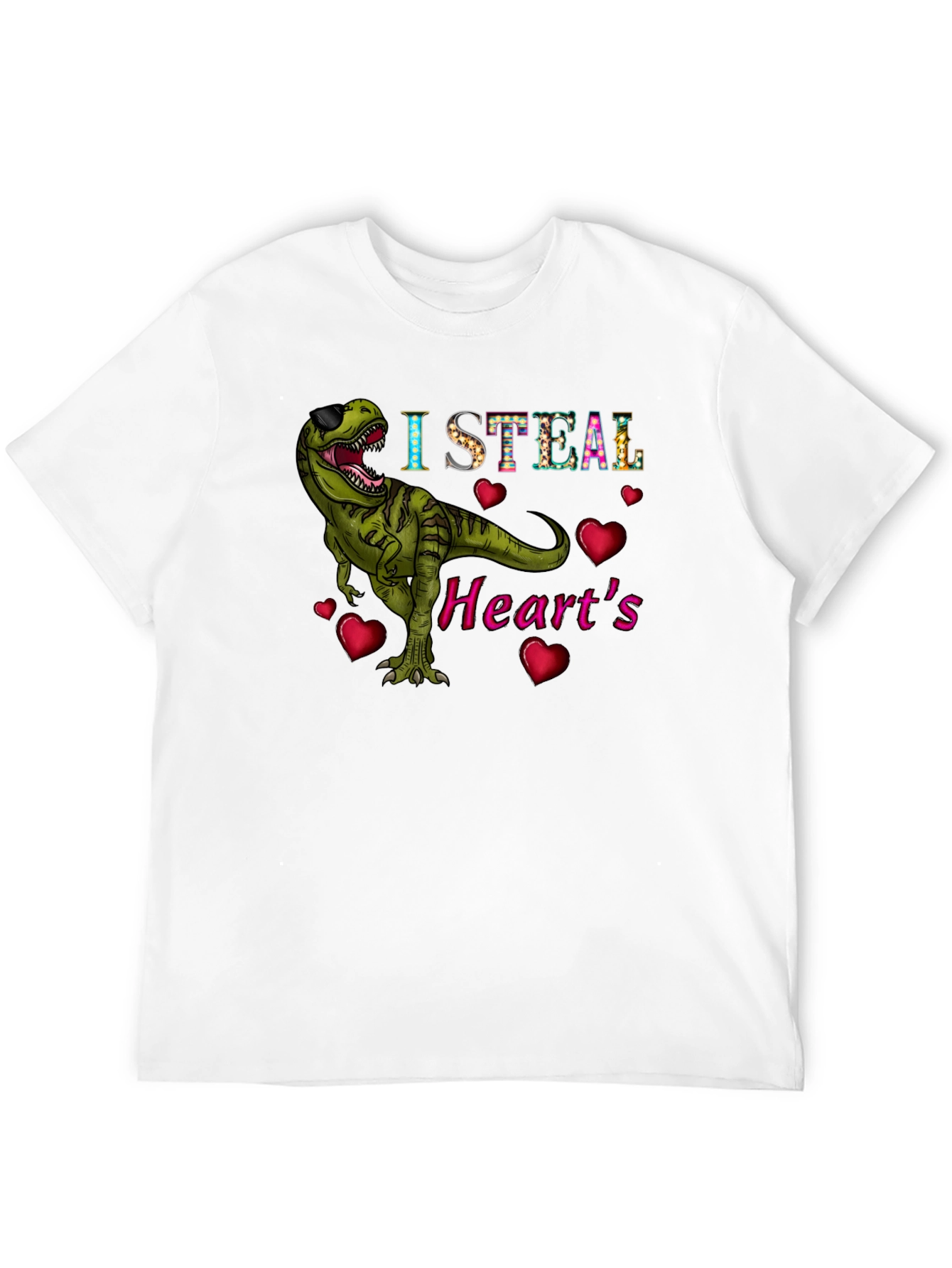 I Steal Hearts T-Rex Graphic Tee