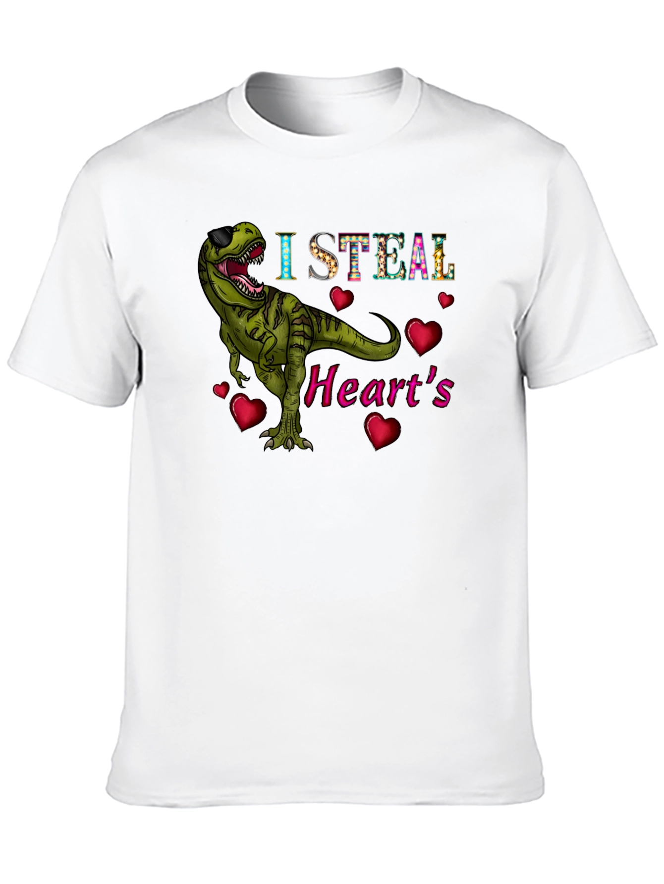I Steal Hearts T-Rex Graphic Tee