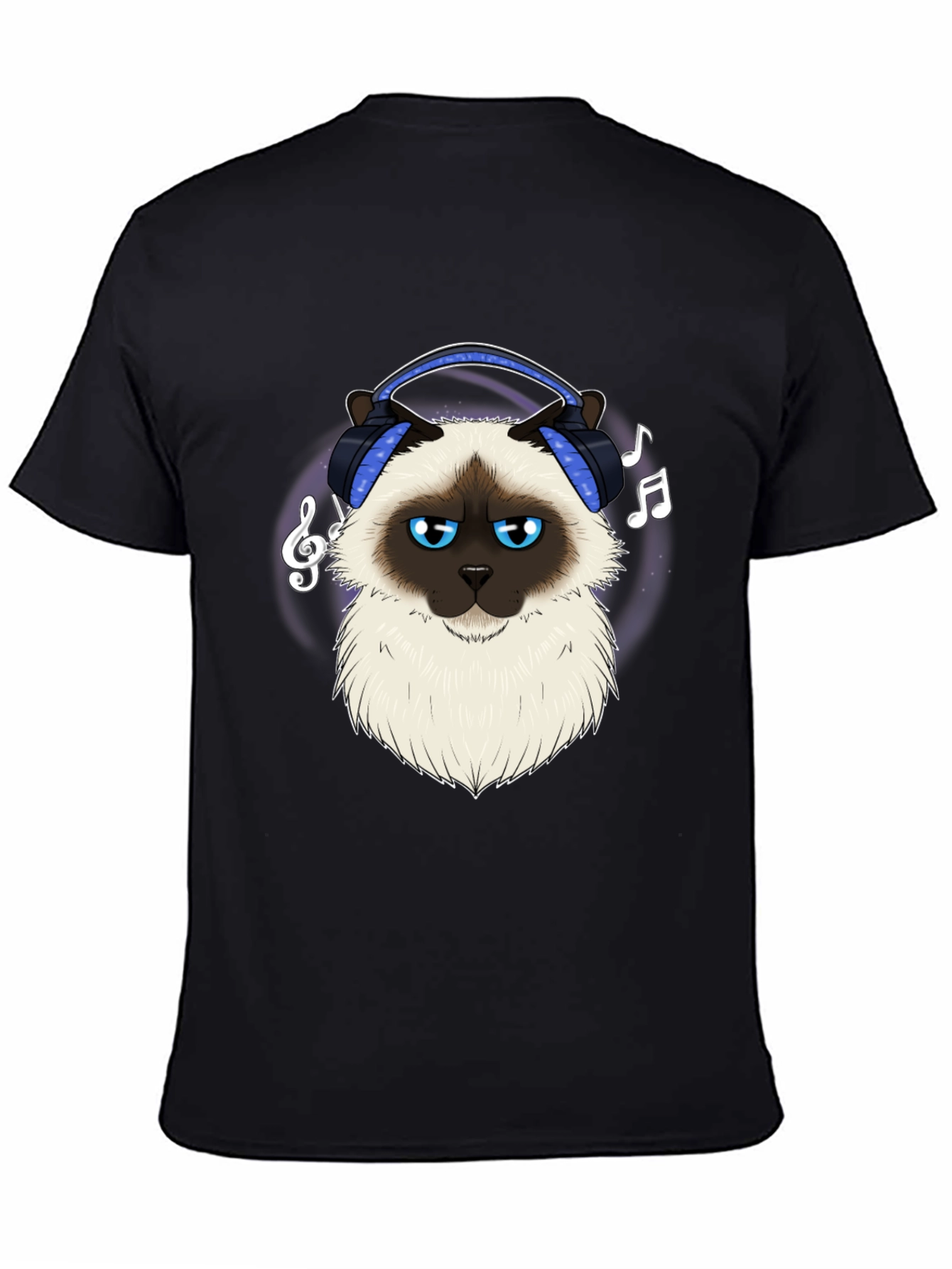 Cool Cat Headphones Graphic T-Shirt