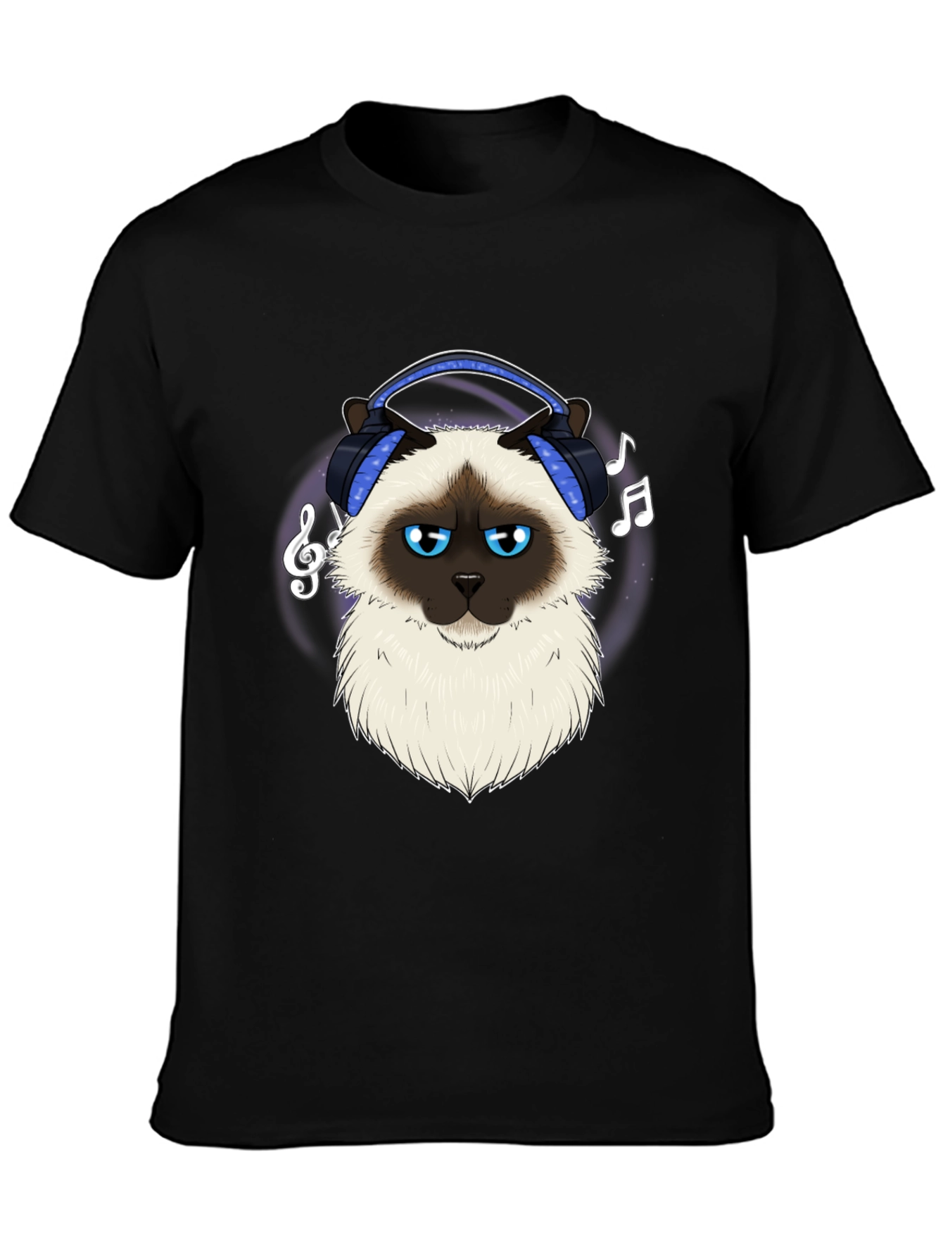 Cool Cat Headphones Graphic T-Shirt