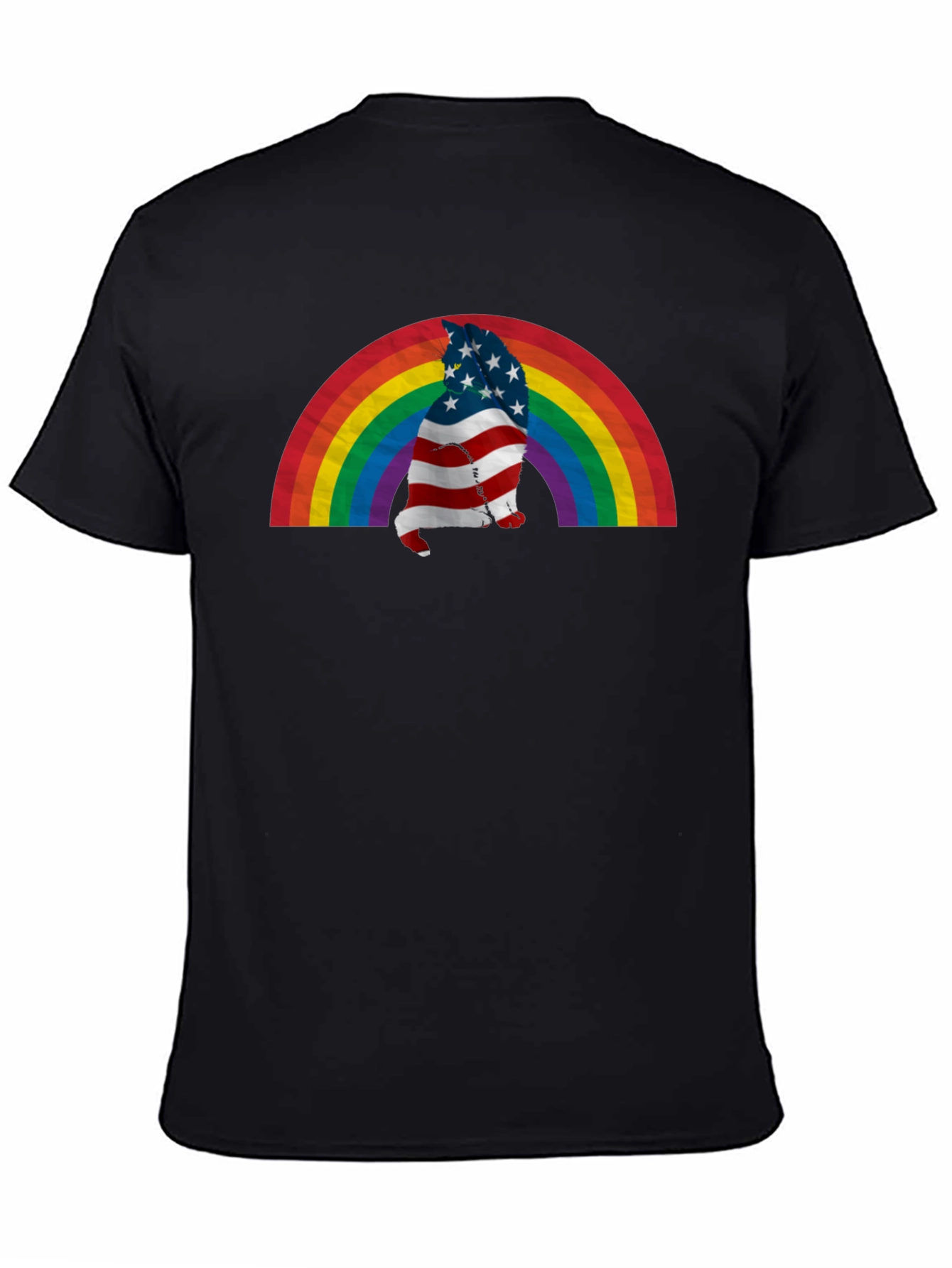 Patriotic Rainbow Cat T-Shirt