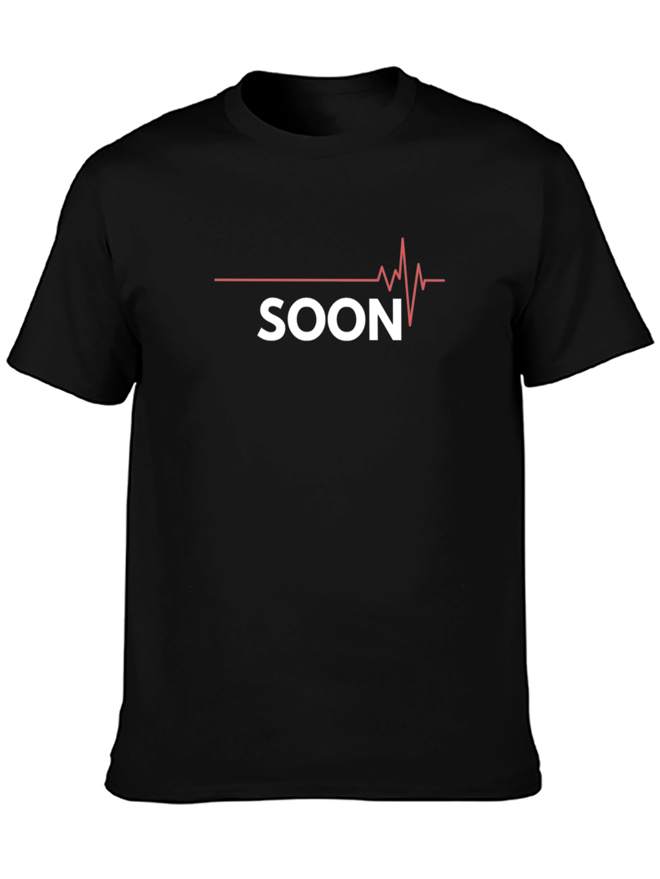 Soon ECG T-Shirt - Trendy Black Cotton Tee