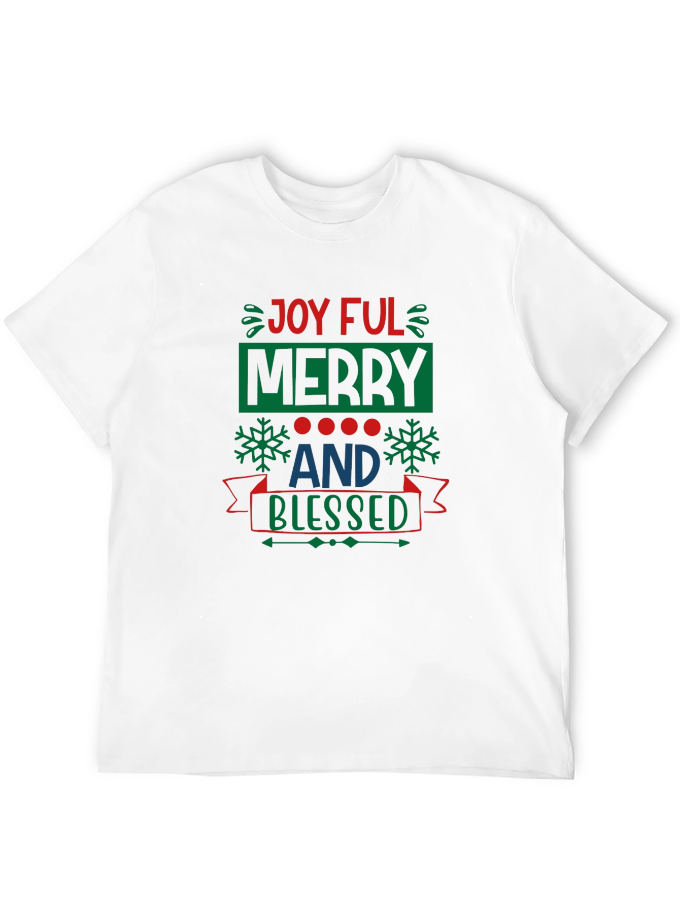 Joyful Merry and Blessed Black T-Shirt