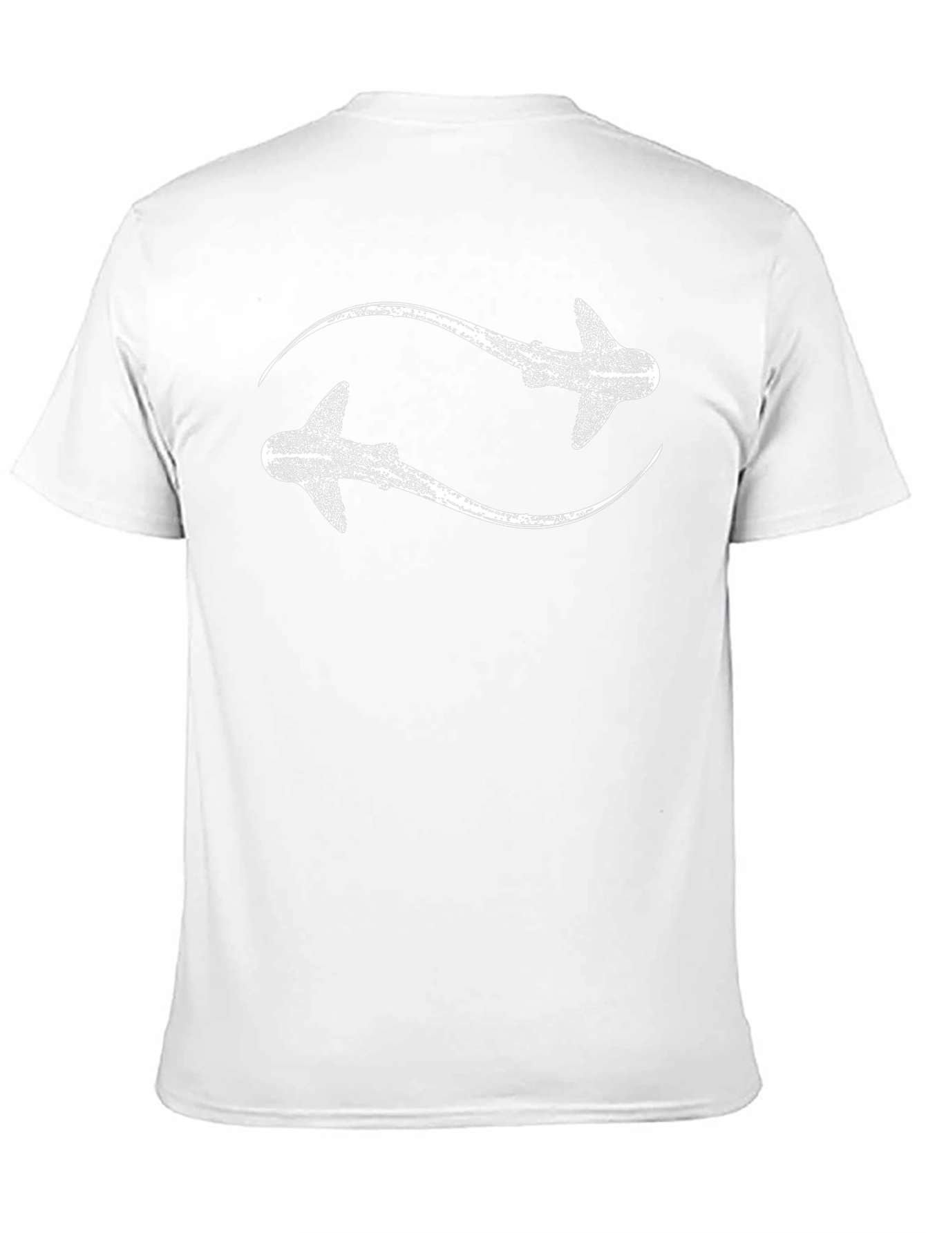 Whale Shark Yin Yang T-Shirt - Black Cotton Tee