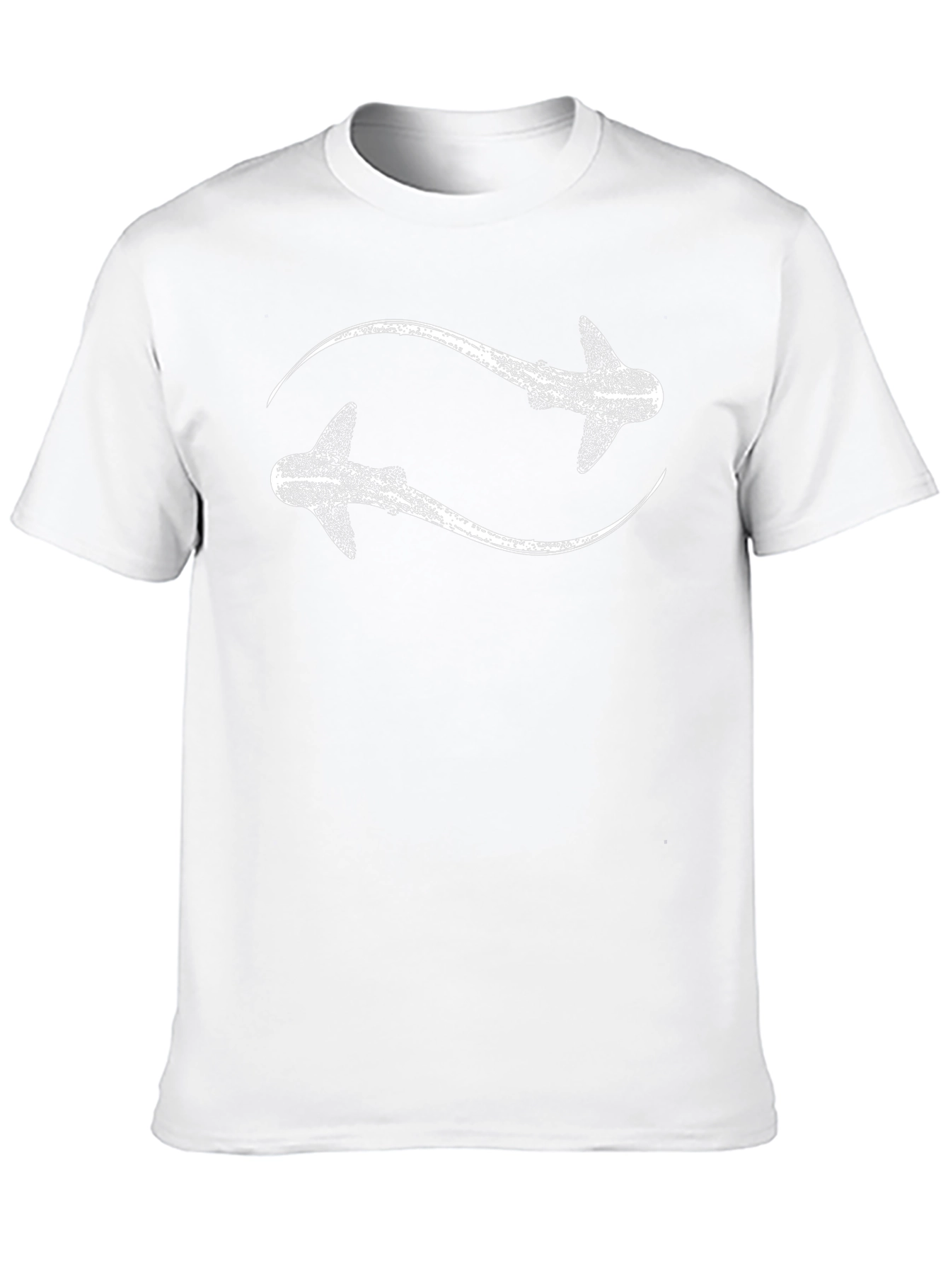Whale Shark Yin Yang T-Shirt - Black Cotton Tee