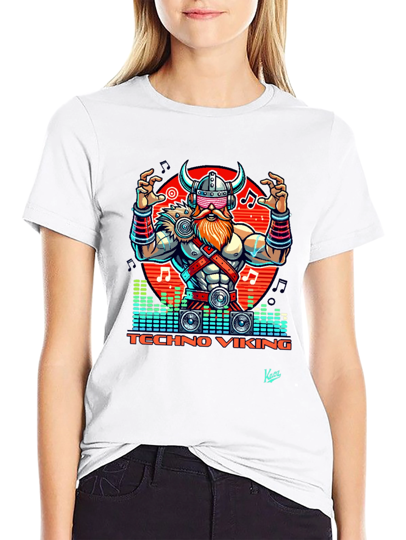 Techno Viking Graphic T-Shirt - EDM Rave Style