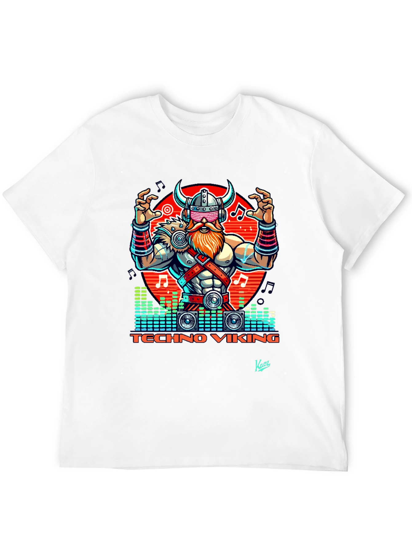 Techno Viking Graphic T-Shirt - EDM Rave Style