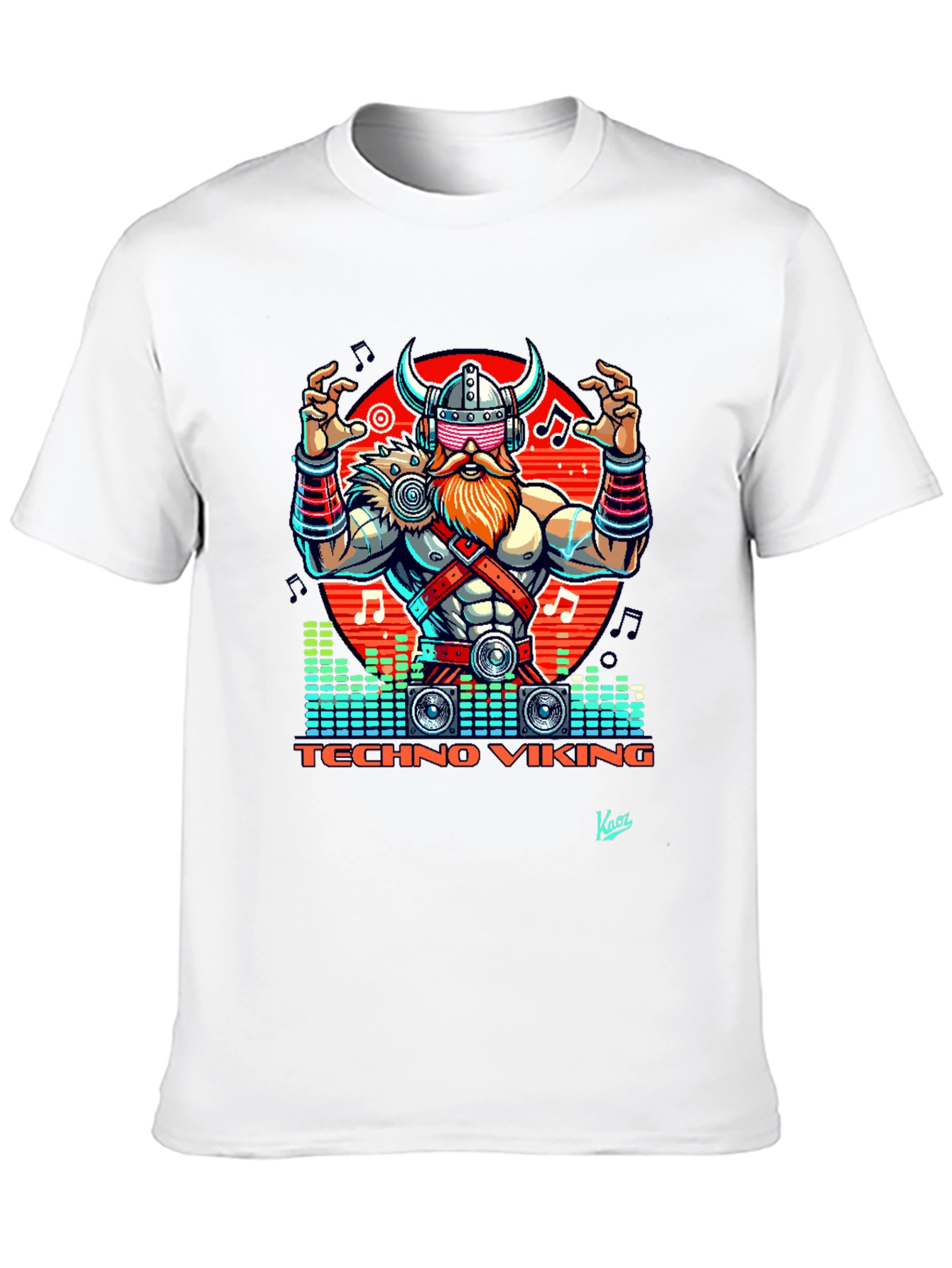 Techno Viking Graphic T-Shirt - EDM Rave Style