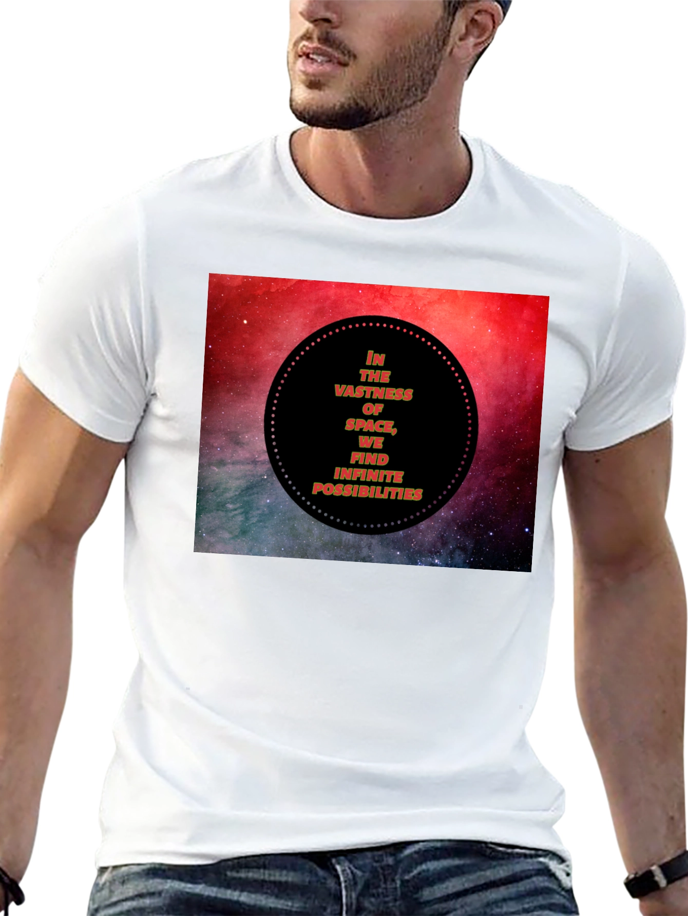 Space Vastness Graphic Black T-Shirt