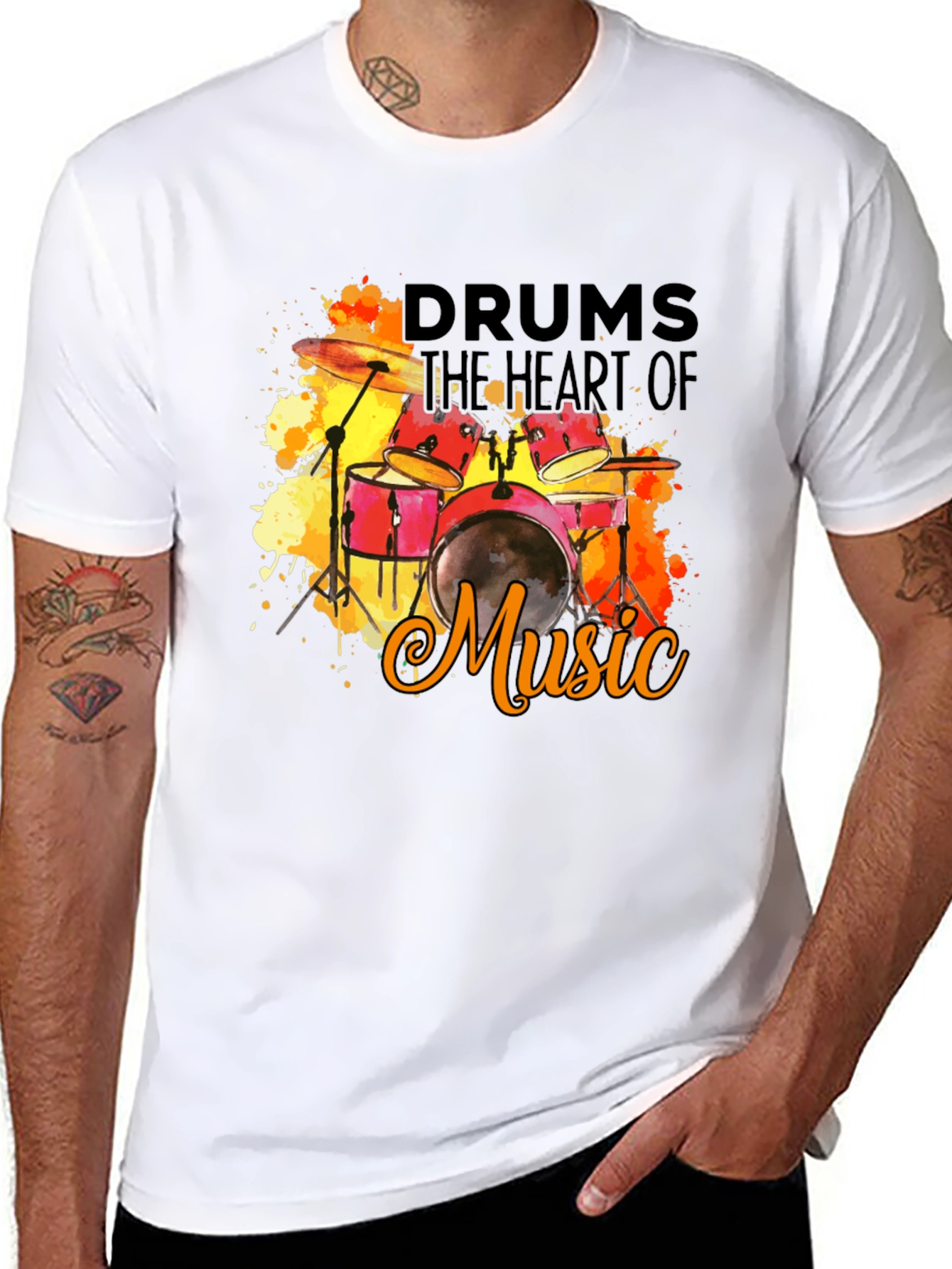 Drums the Heart of Music T-Shirt