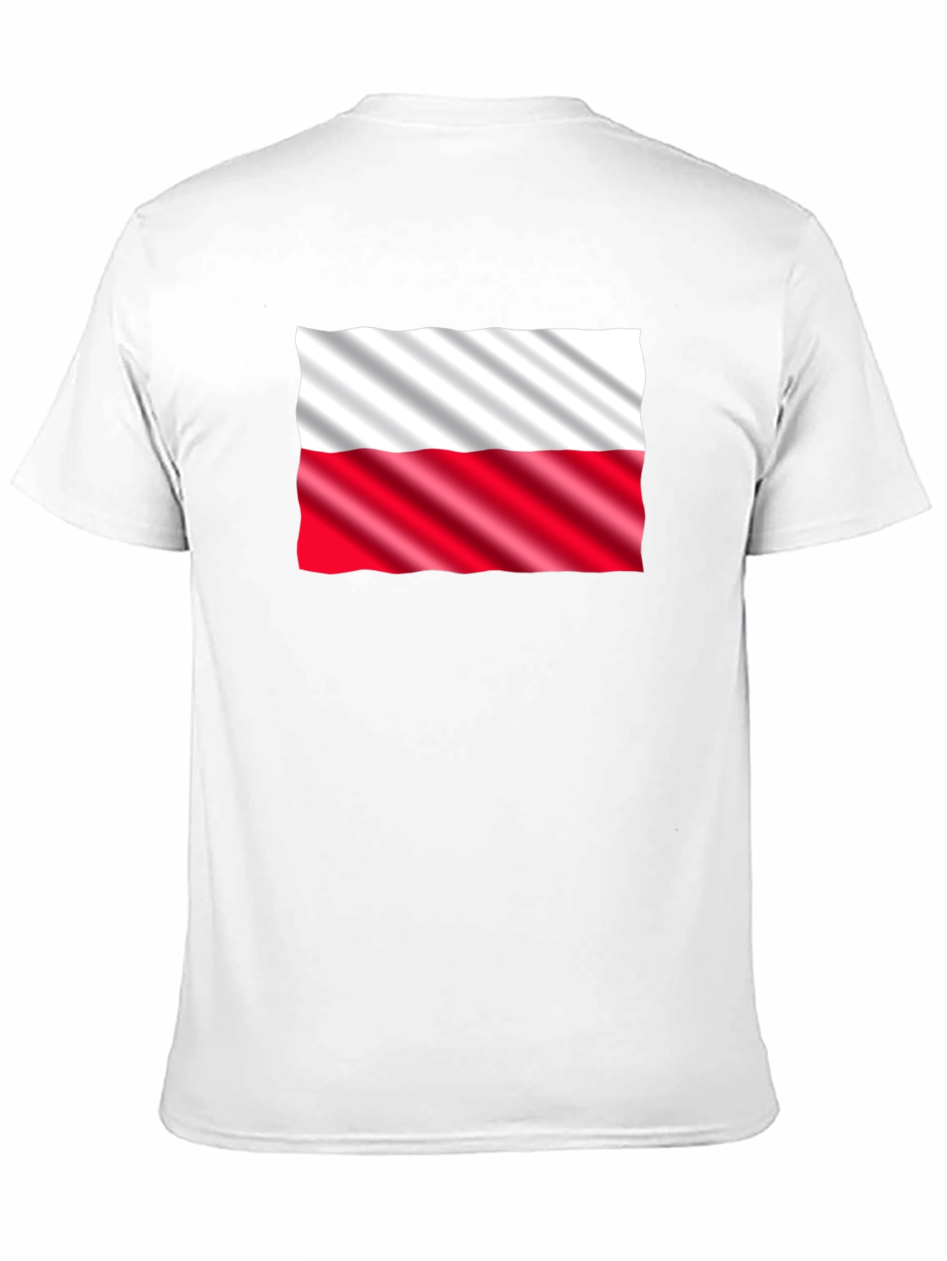Poland Flag Graphic Print Black T-Shirt