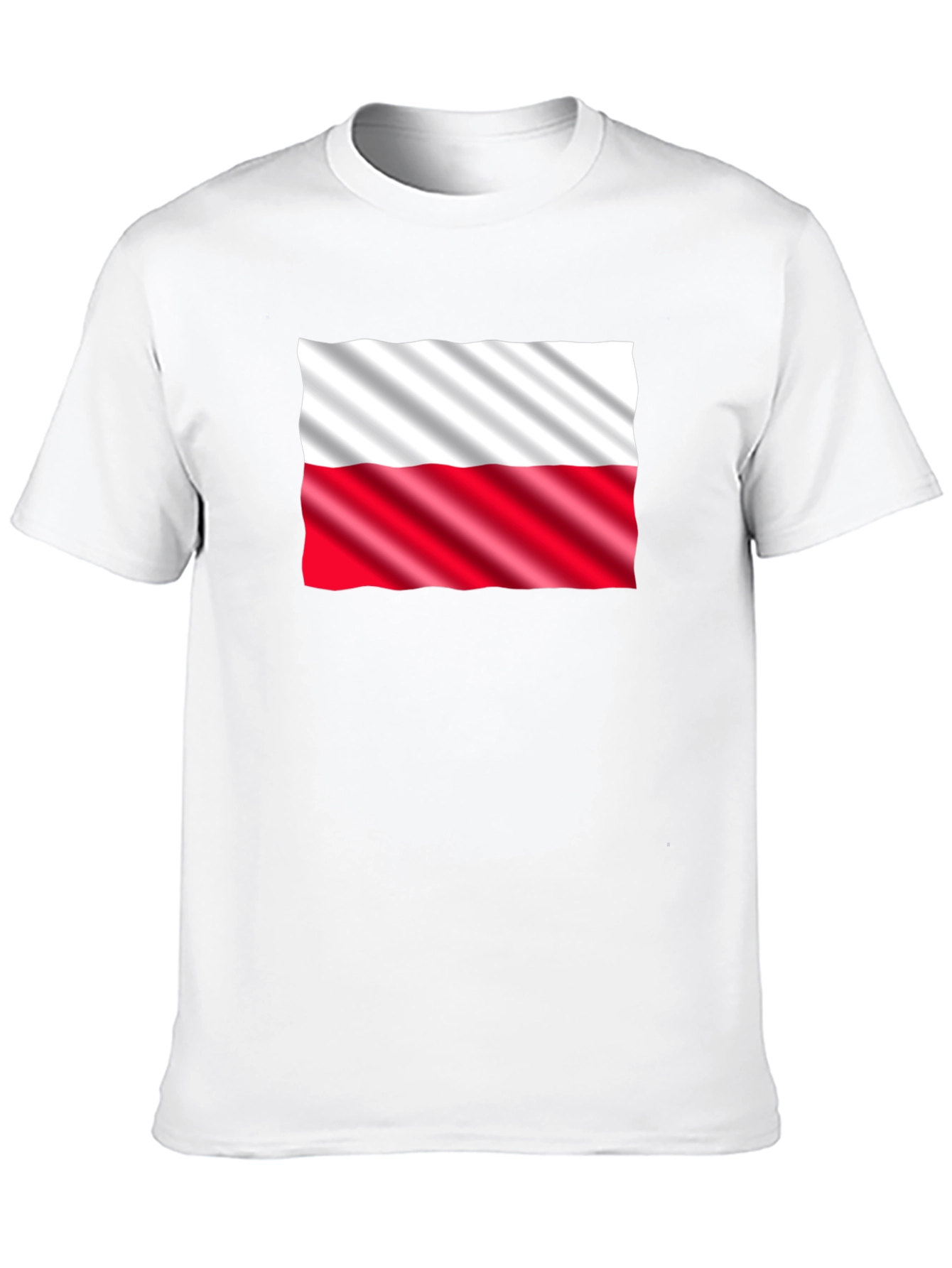 Poland Flag Graphic Print Black T-Shirt