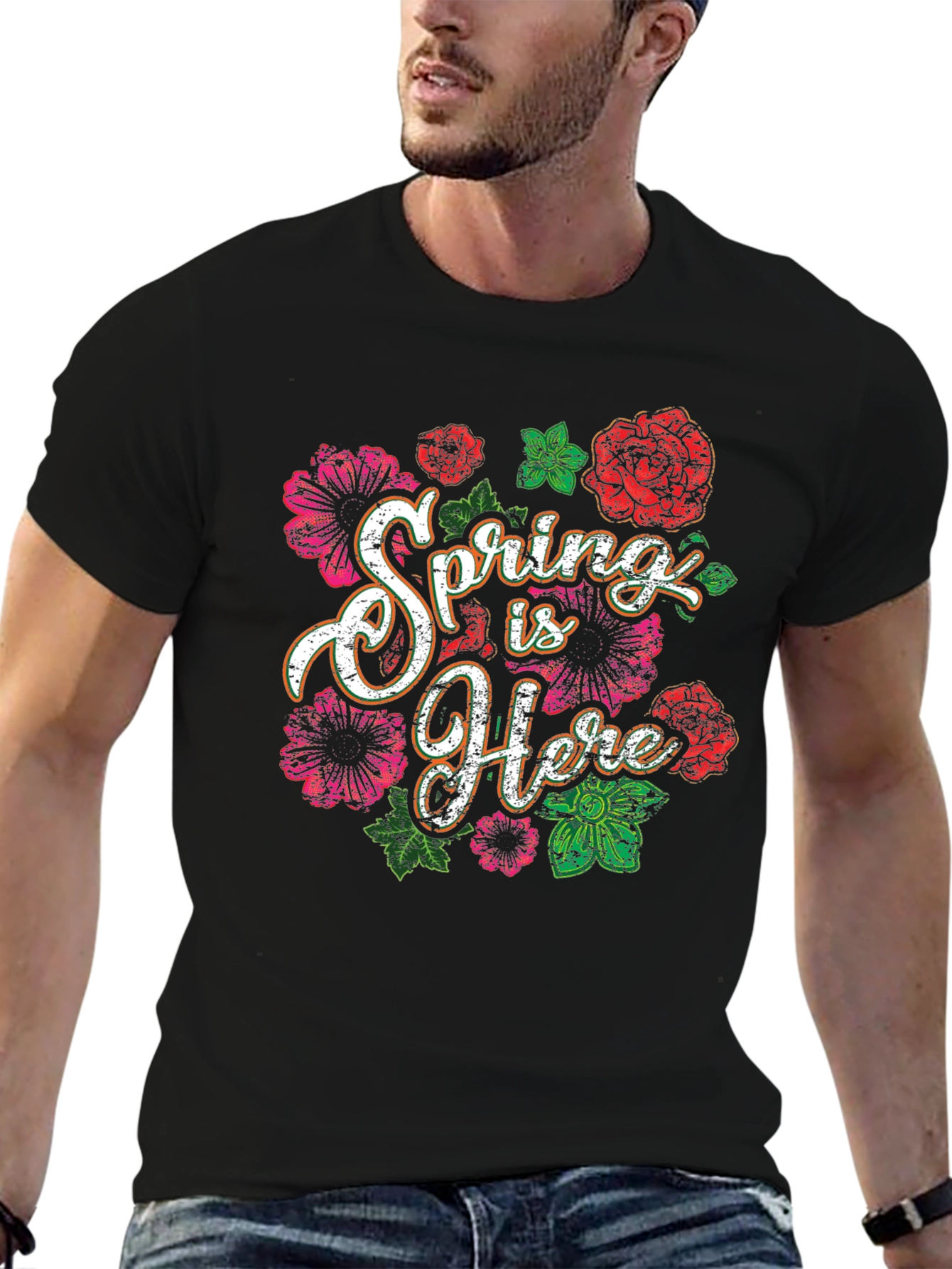 Spring Is Here Floral Graphic Tee
