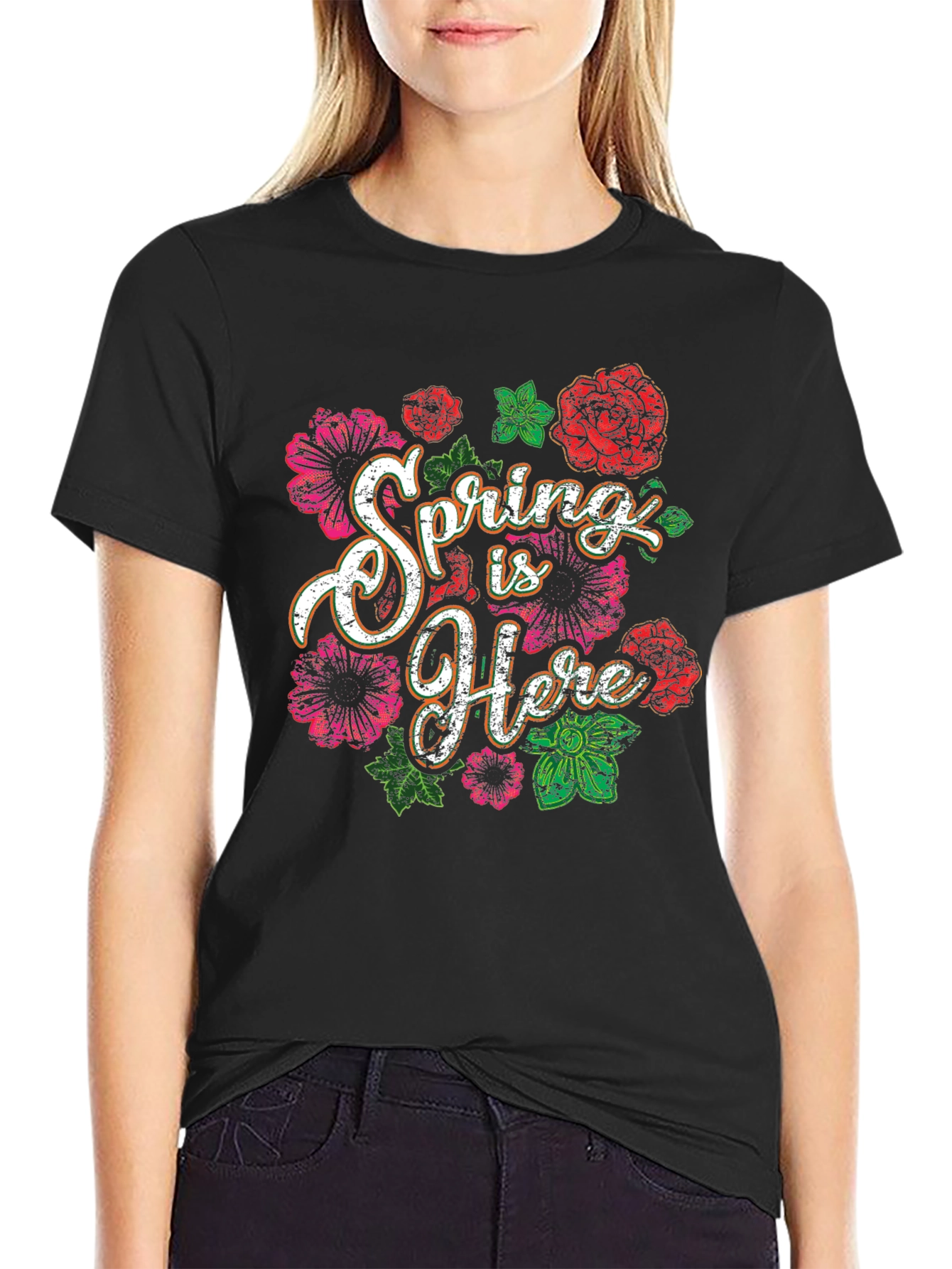 Spring Is Here Floral Graphic Tee