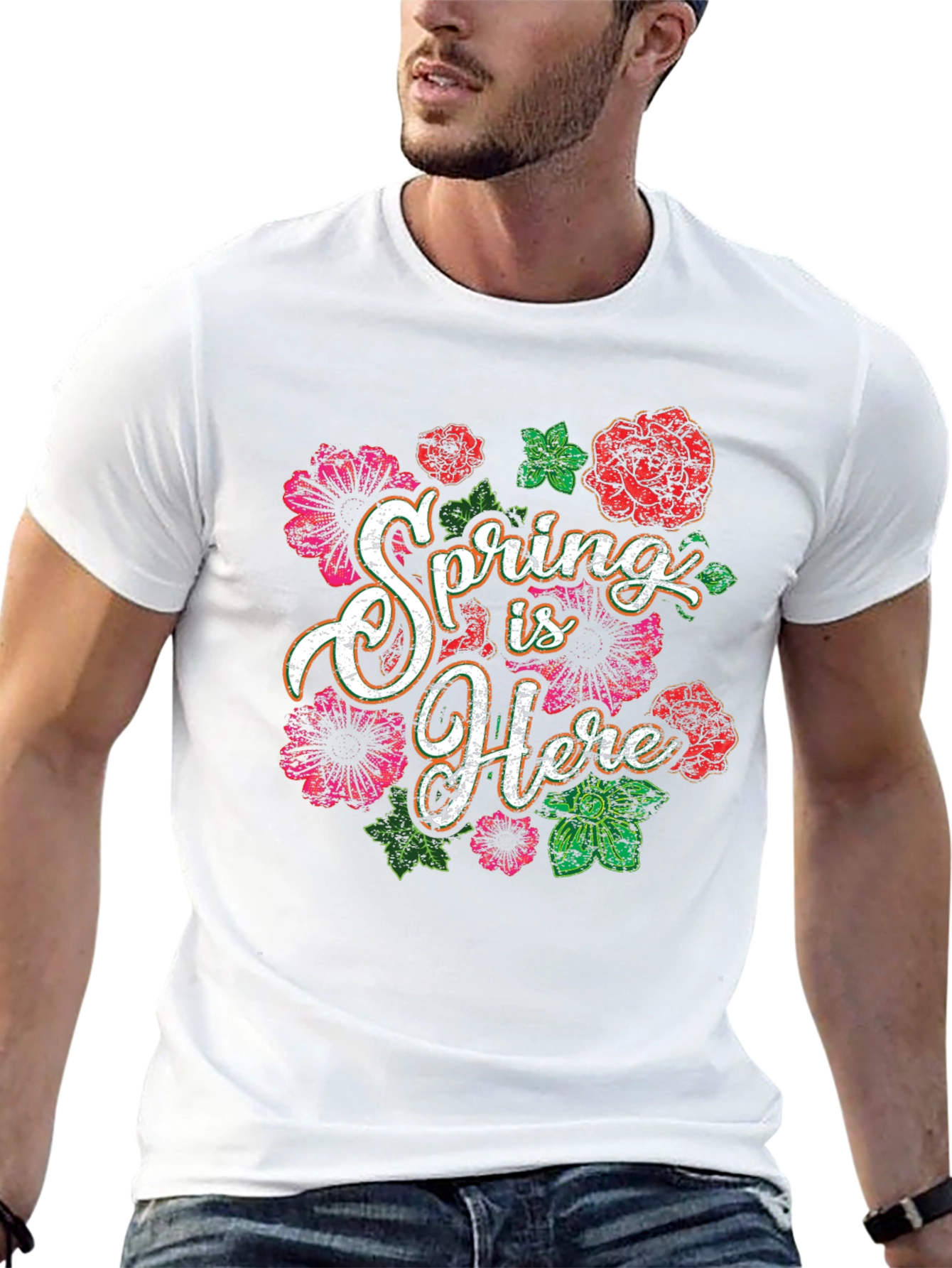 Spring Is Here Floral Graphic Tee