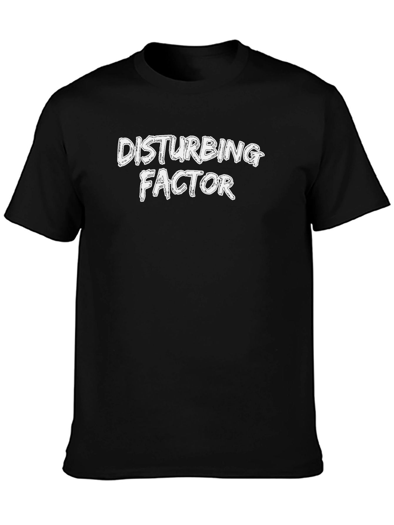 Disturbing Factor Graphic Tee - Black Cotton T-Shirt