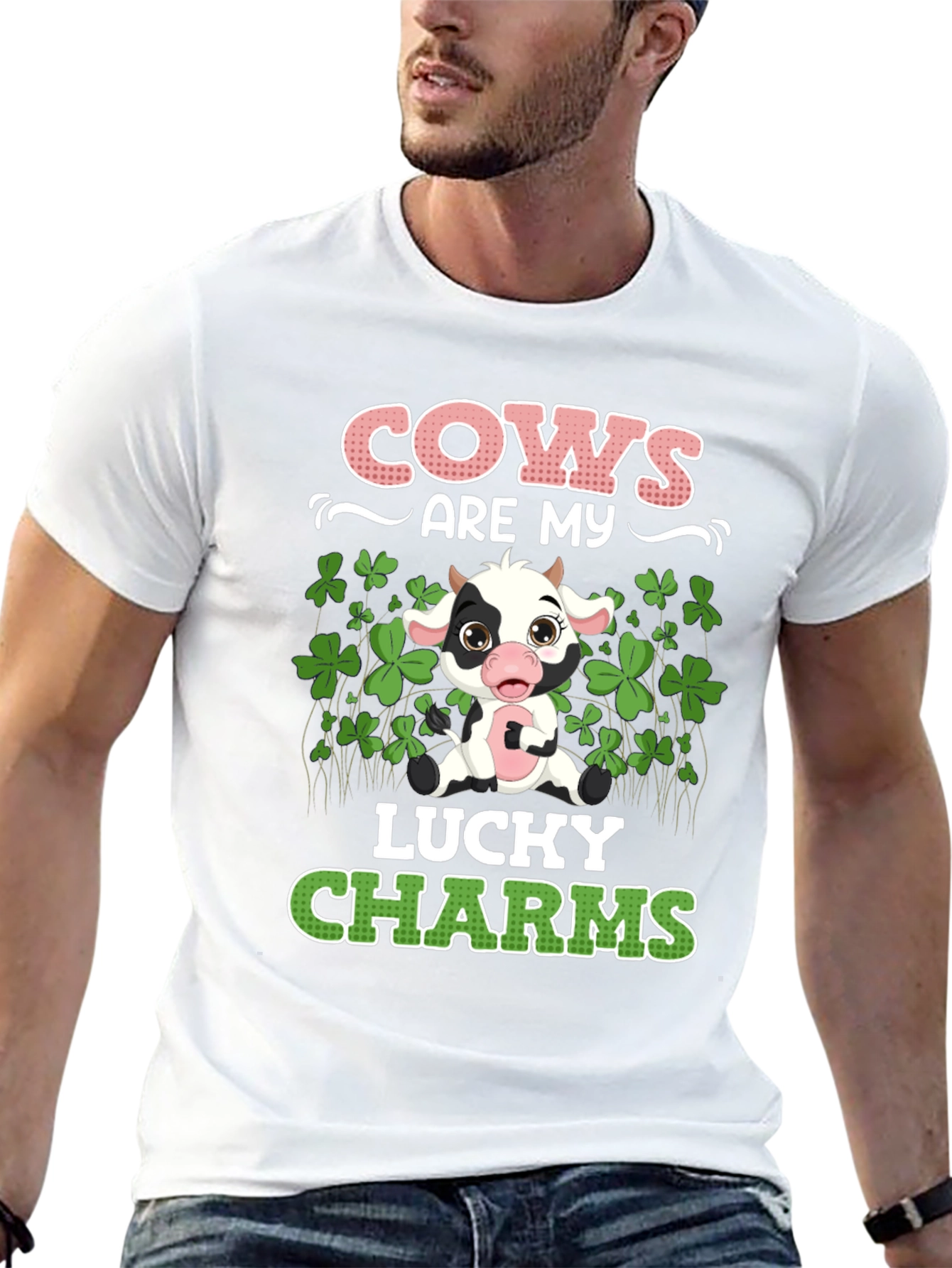 Cows Are My Lucky Charms Graphic T-Shirt