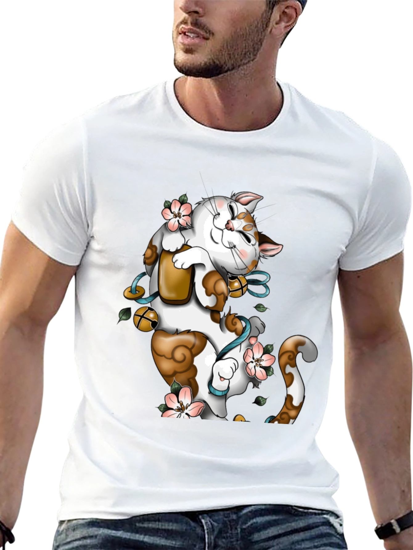 Lucky Cat Graphic T-Shirt