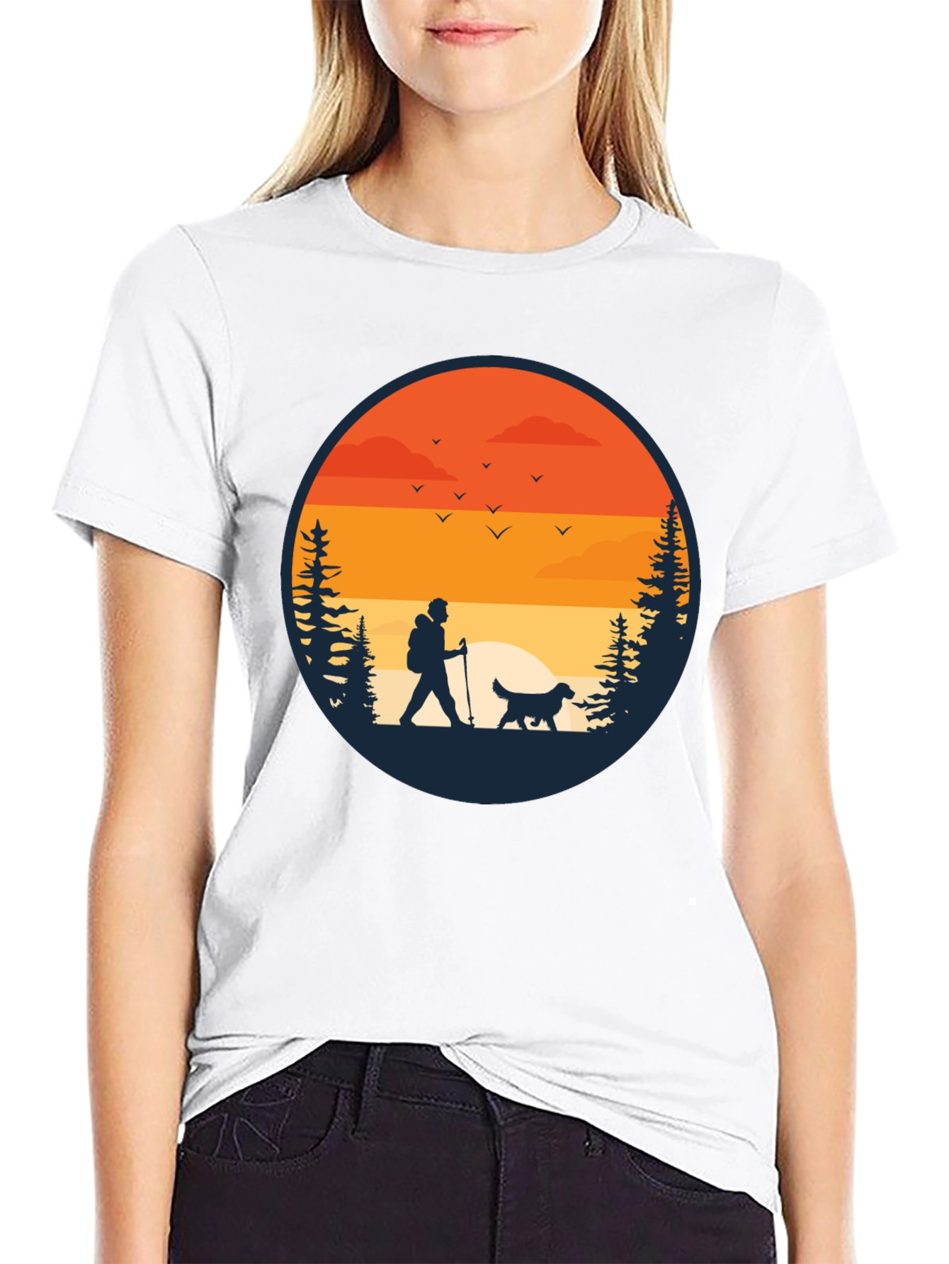 Hiking Silhouette Graphic Tee