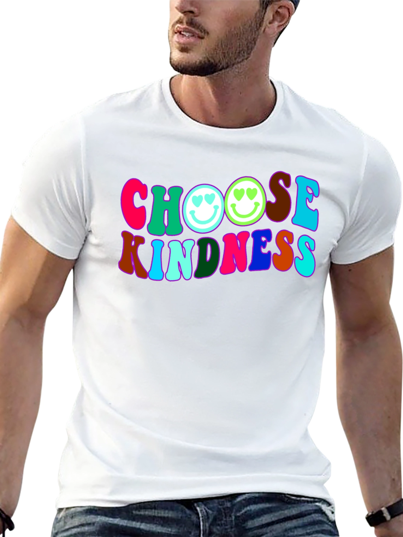Choose Kindness T-Shirt - Retro Smiley Face Tee