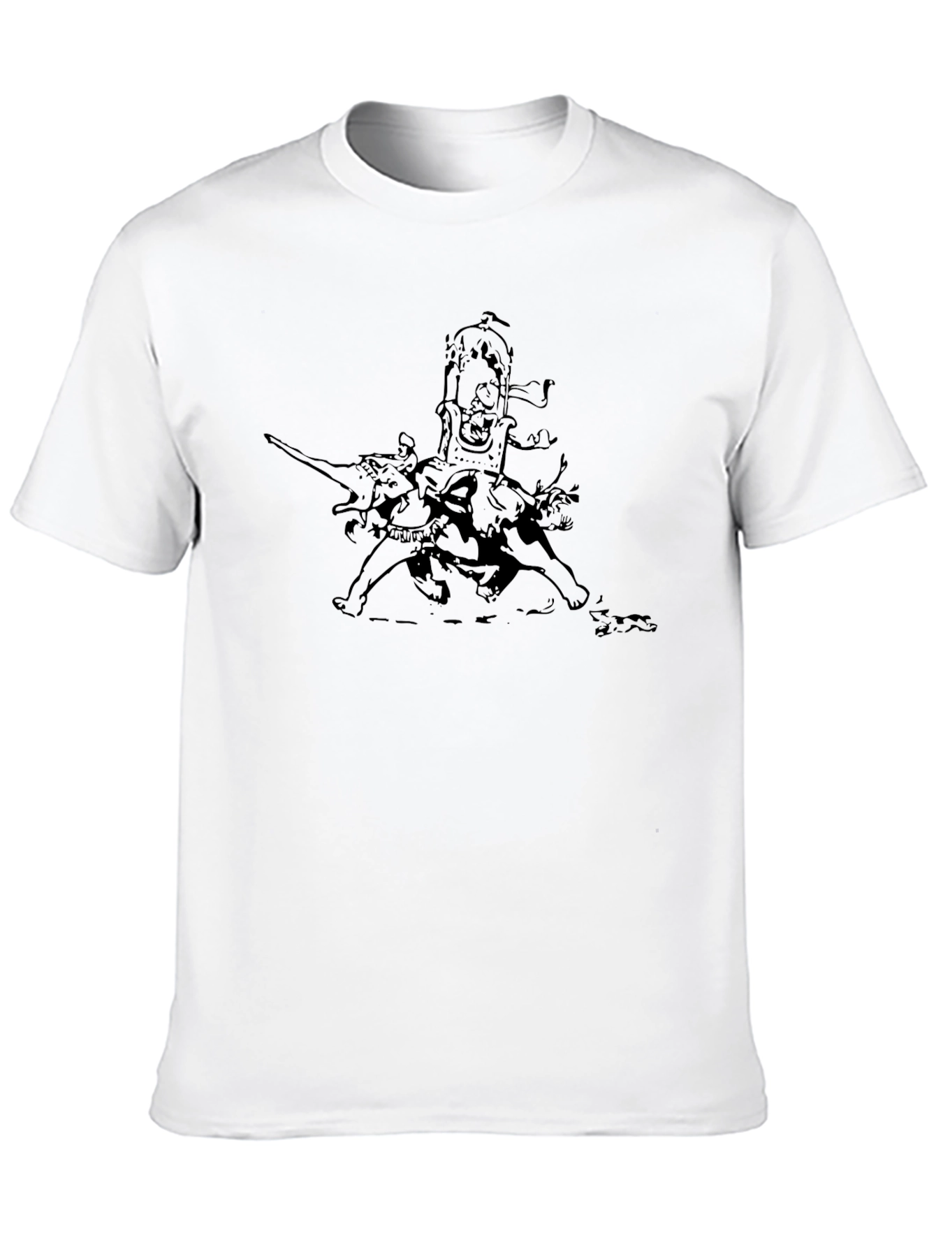 Black T-Shirt with Unique Elephant Graphic