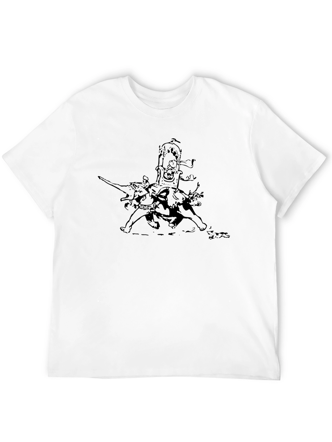 Black T-Shirt with Unique Elephant Graphic