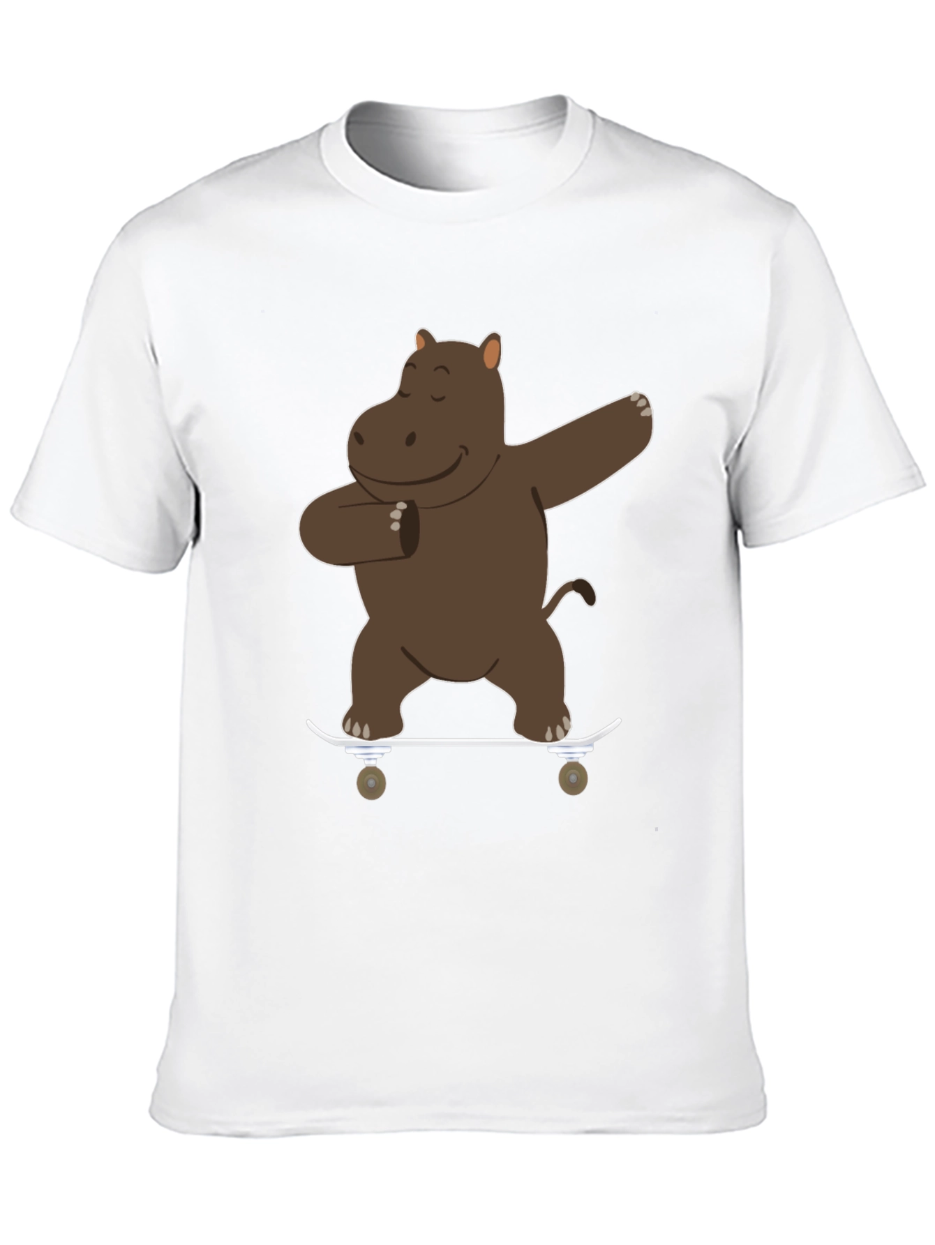 Skating Hippo Dab Black T-Shirt