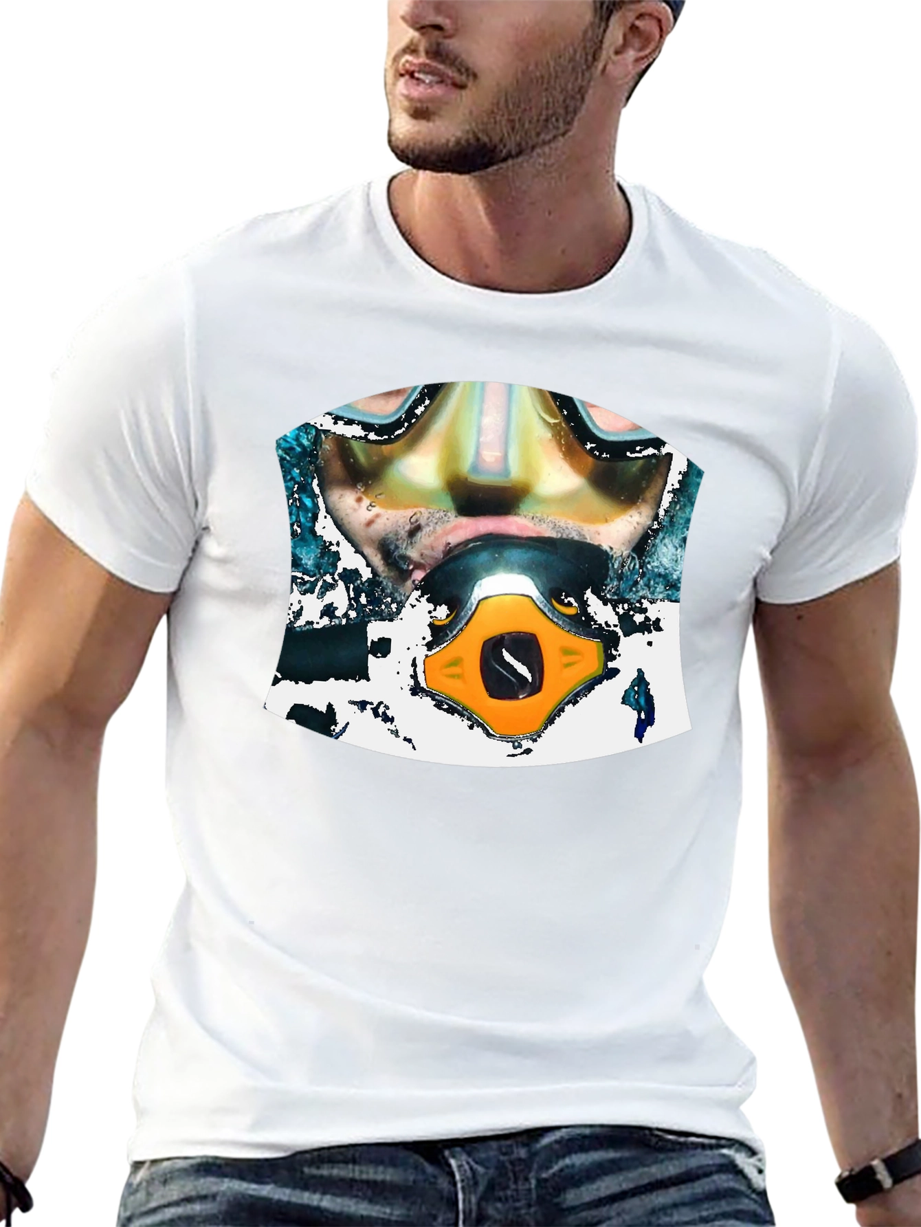 Diver Graphic Black T-Shirt