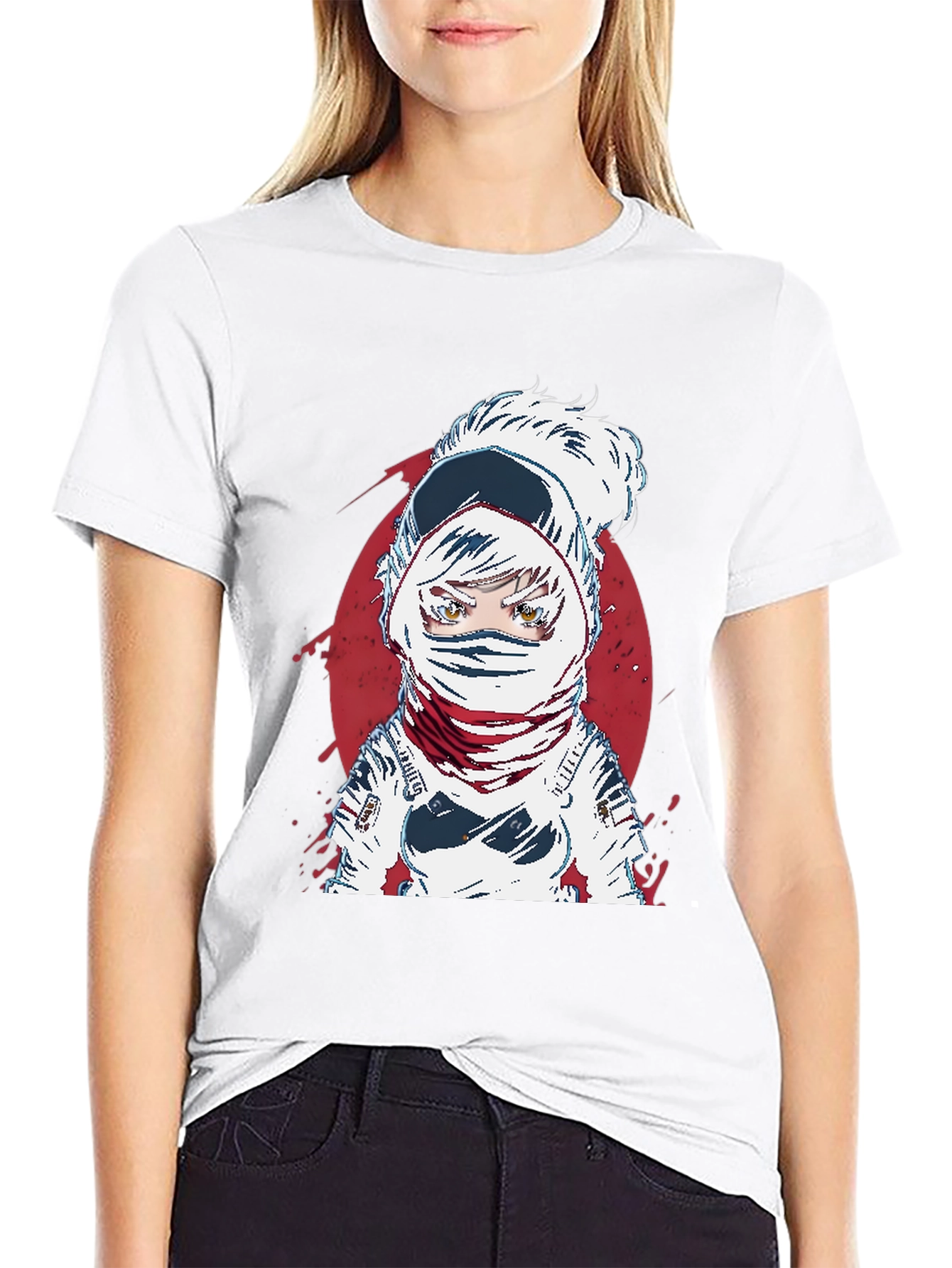 Astronaut Anime Graphic Tee - Cool Space Design