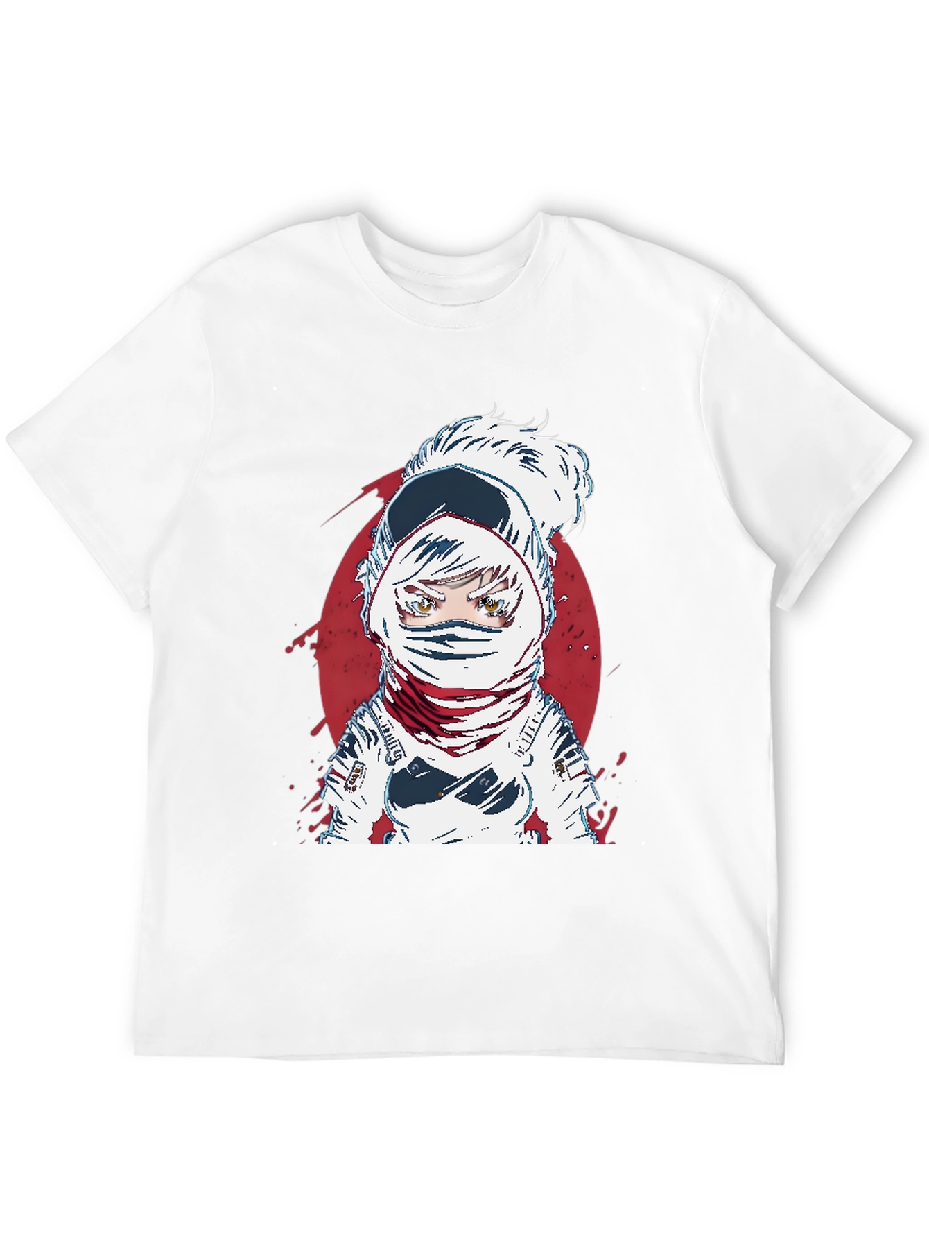 Astronaut Anime Graphic Tee - Cool Space Design