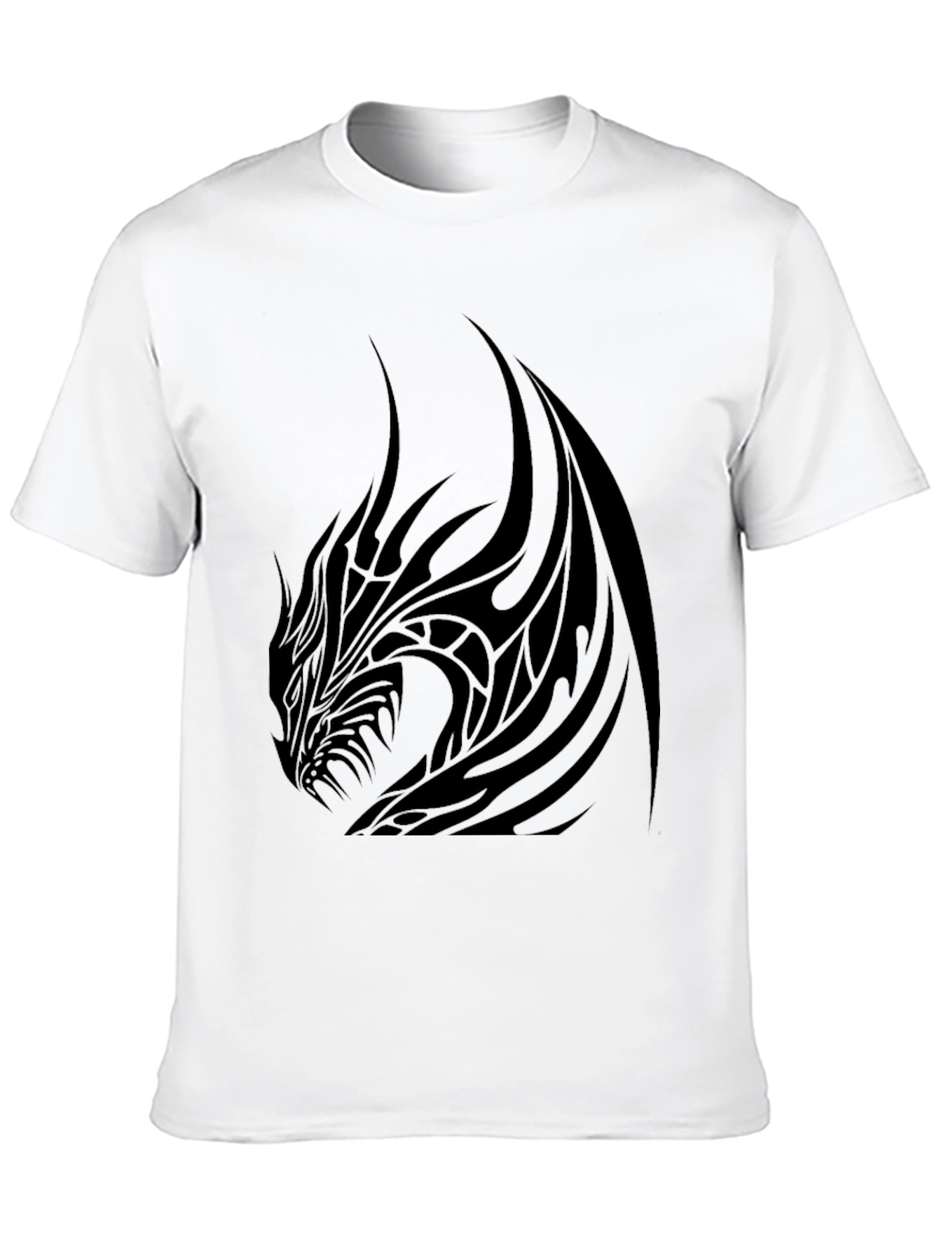 Mens Black Dragon Graphic Tee - Stylish & Bold