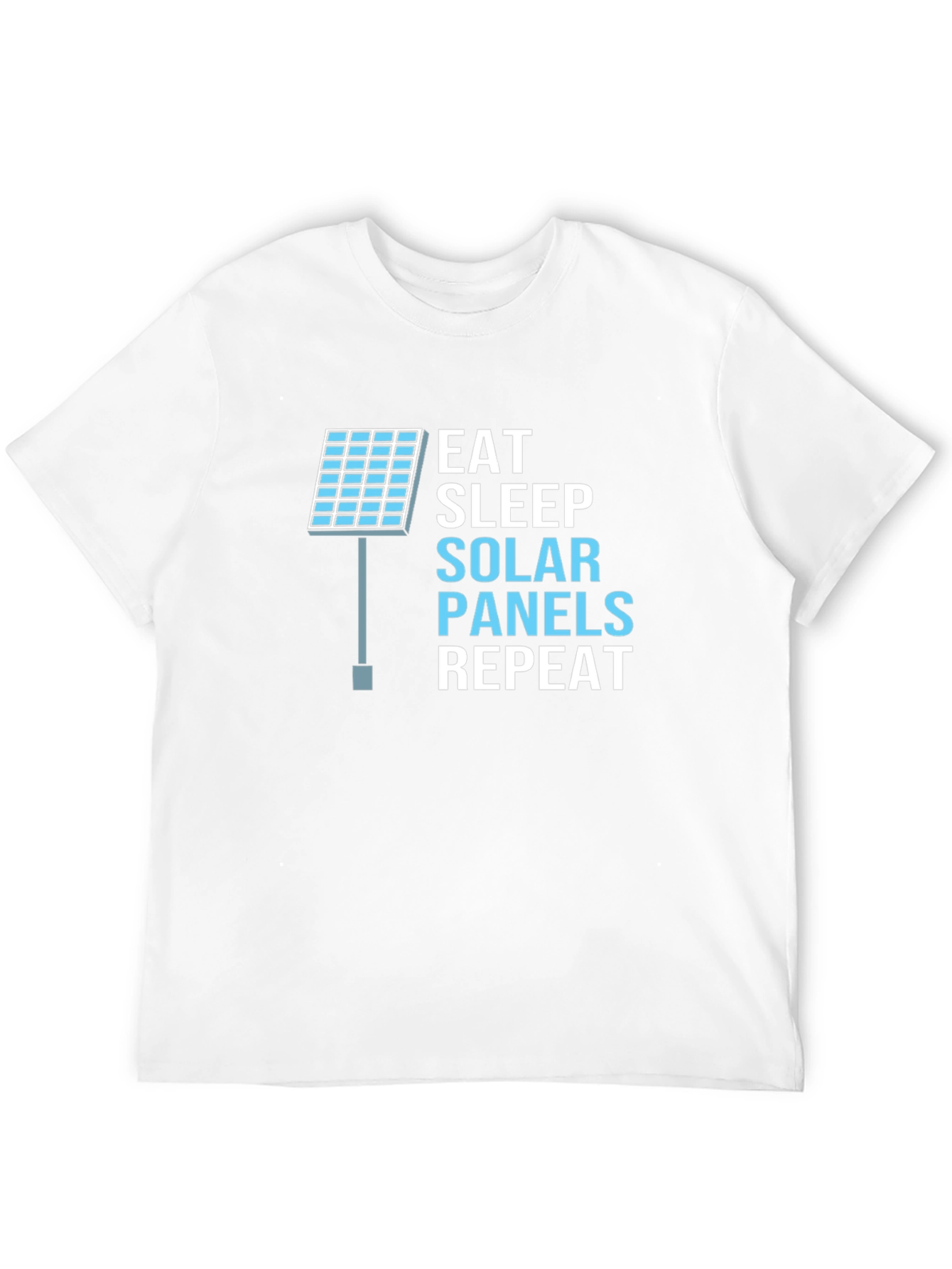 Eat Sleep Solar Panels Repeat Black T-Shirt