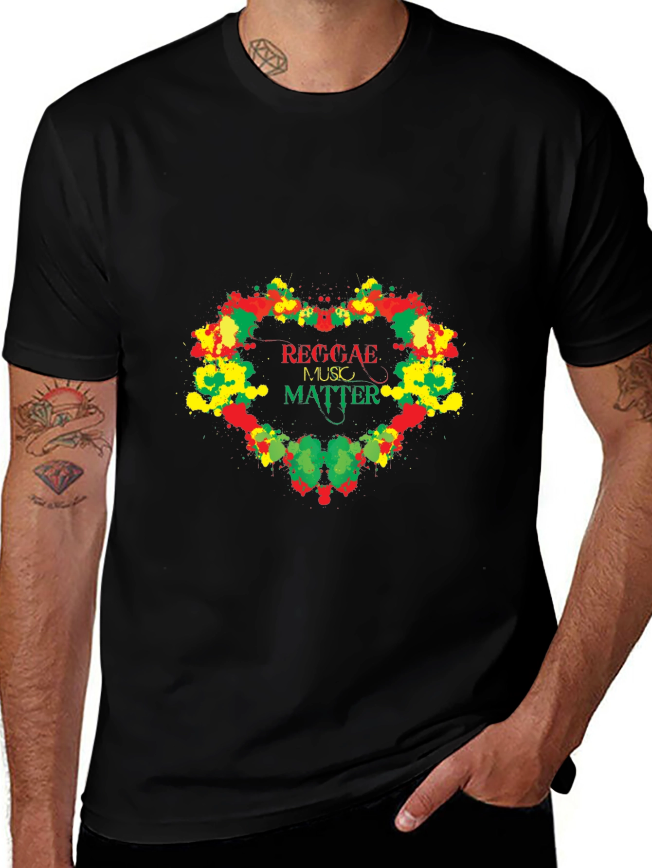 Reggae Music Matter Graphic T-Shirt - Black
