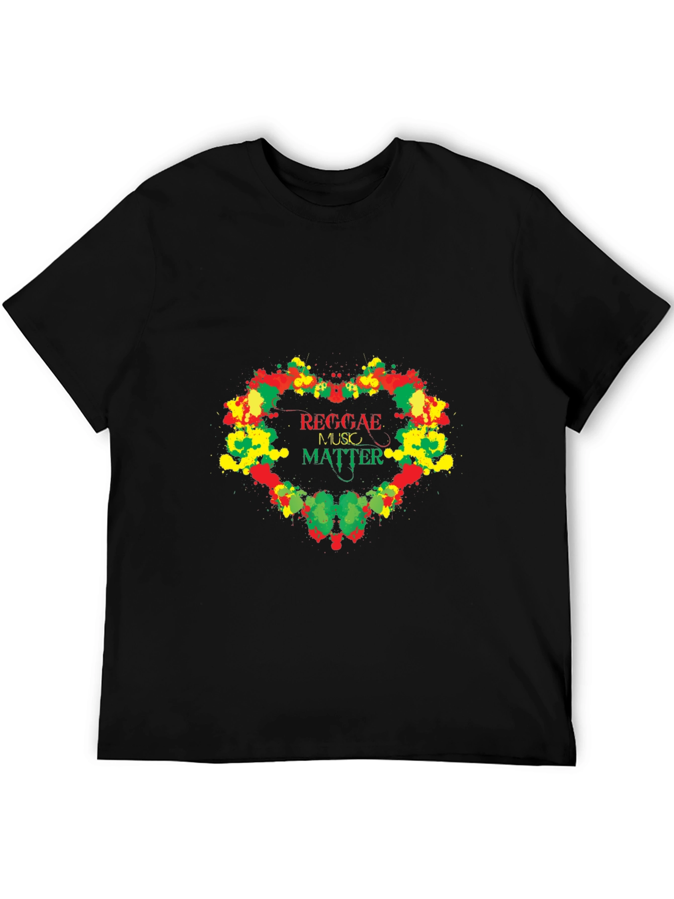 Reggae Music Matter Graphic T-Shirt - Black