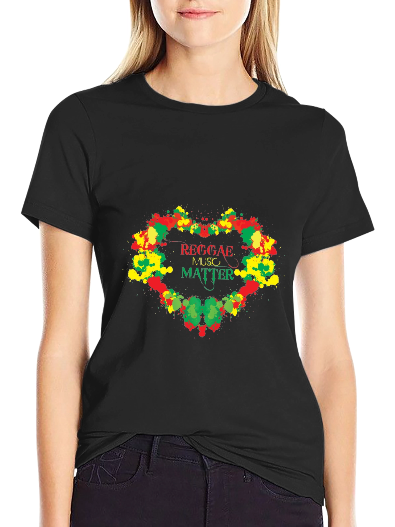 Reggae Music Matter Graphic T-Shirt - Black