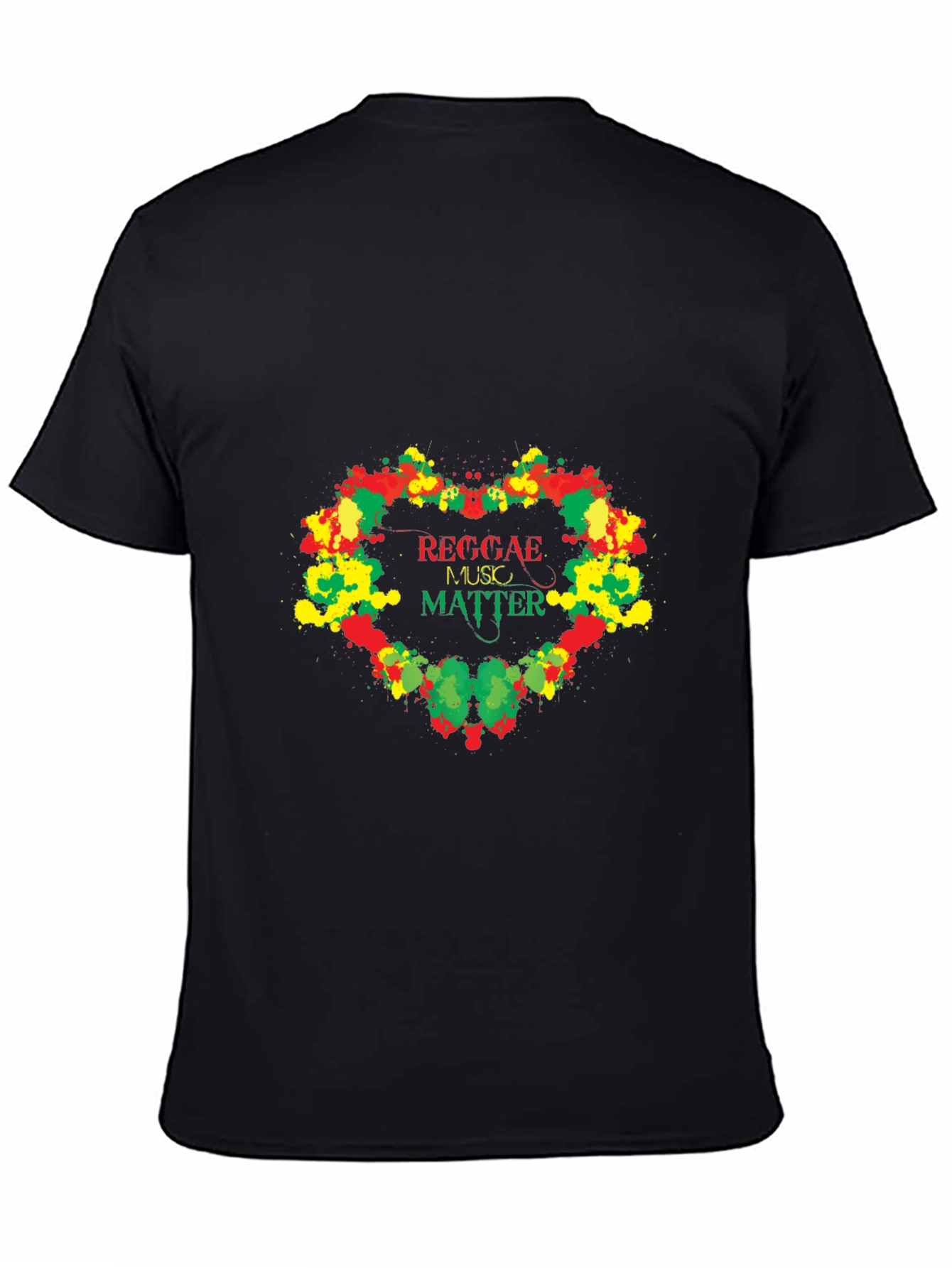 Reggae Music Matter Graphic T-Shirt - Black