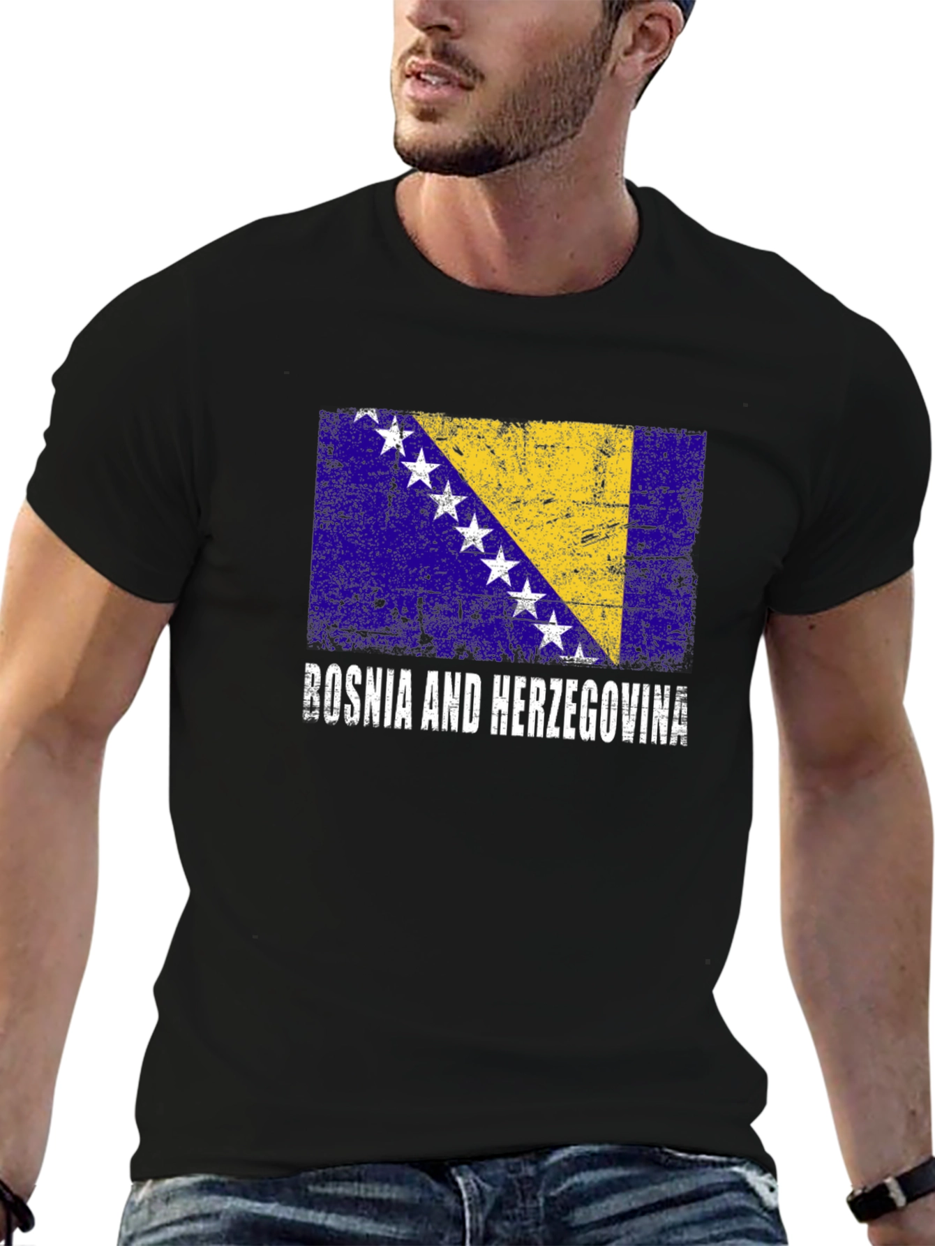 Bosnia & Herzegovina Flag Graphic T-Shirt