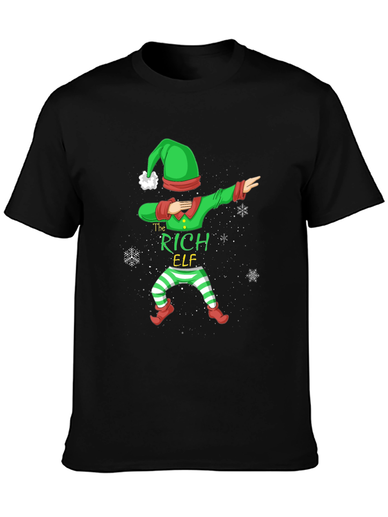The Rich Elf Dabbing Christmas T-Shirt