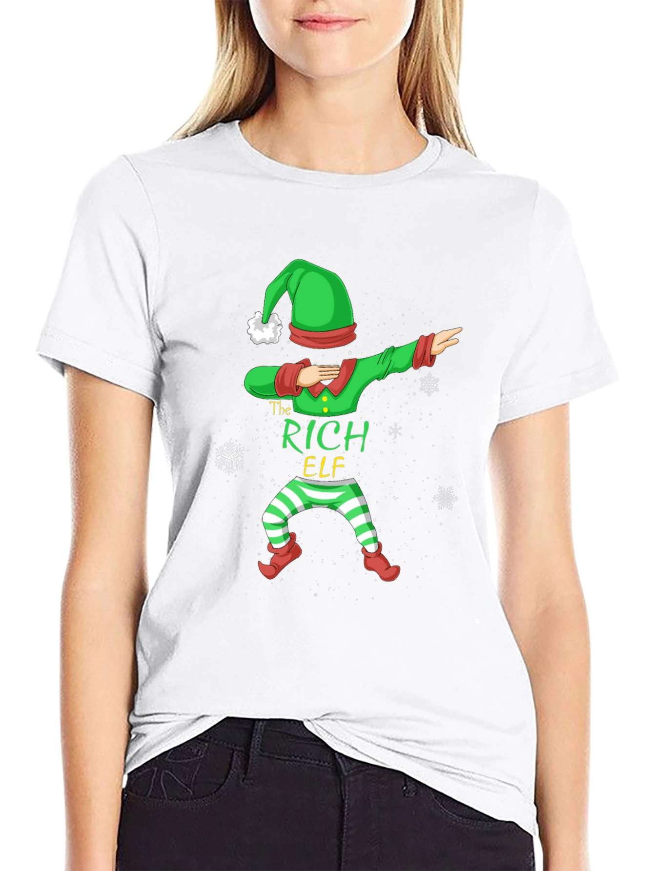 The Rich Elf Dabbing Christmas T-Shirt