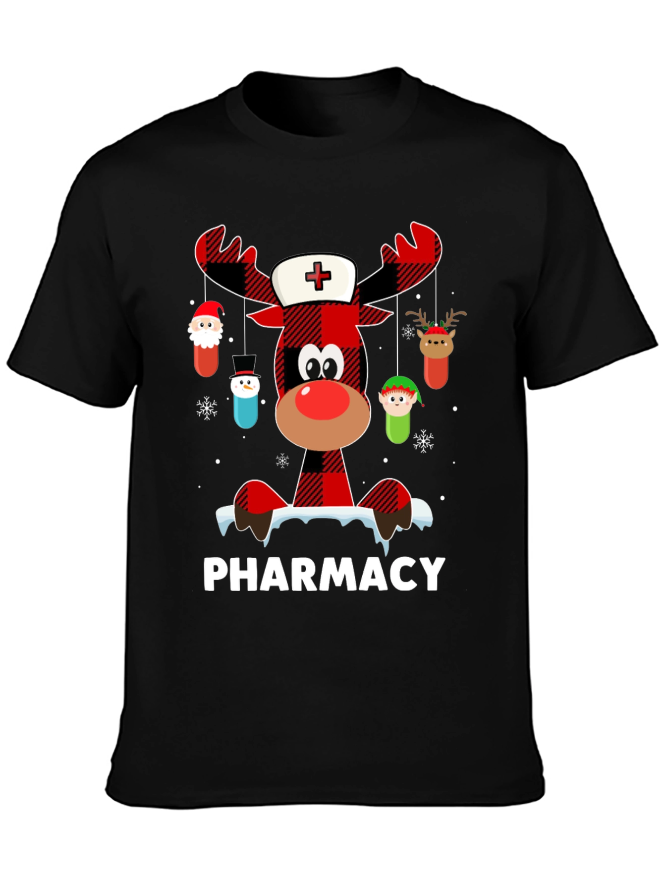 Pharmacy Christmas Reindeer T-Shirt