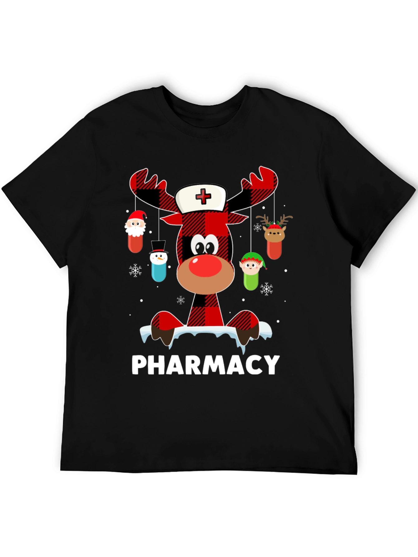 Pharmacy Christmas Reindeer T-Shirt