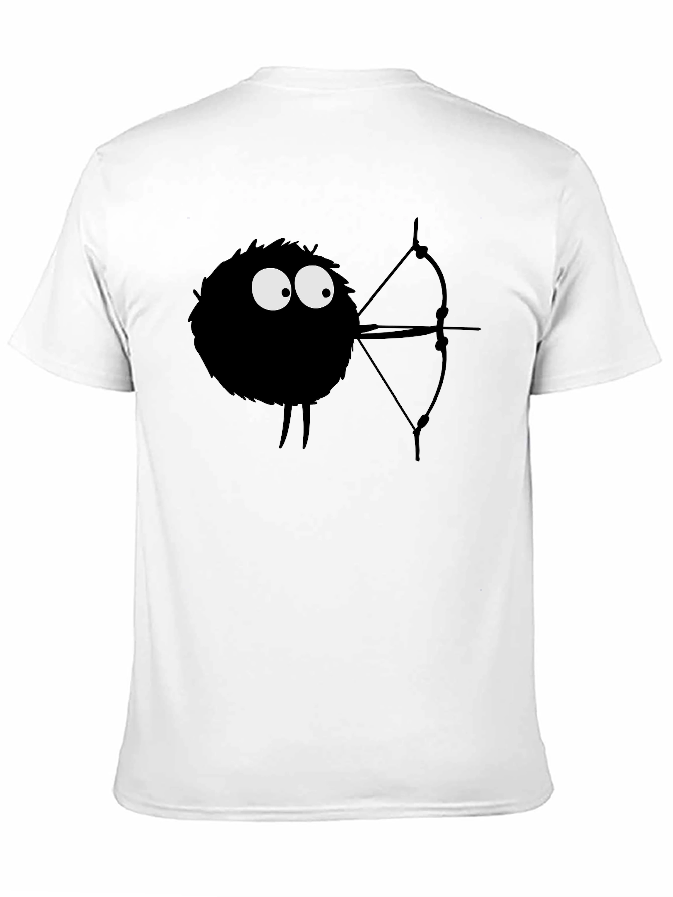 Whimsical Soot Sprite Archer Black T-Shirt